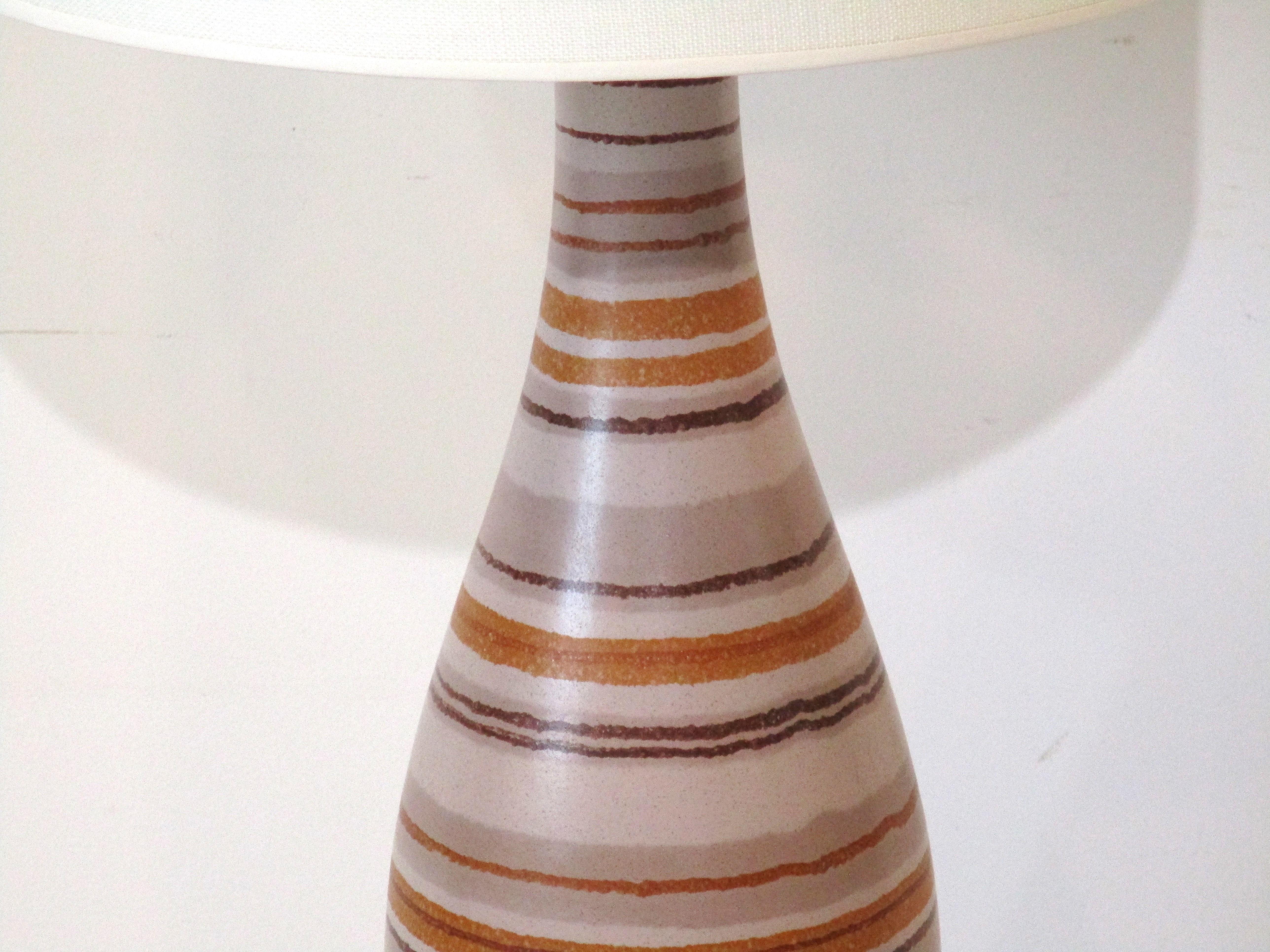 Midcentury Table Lamp in the Style of Bitossi In Good Condition For Sale In Cincinnati, OH