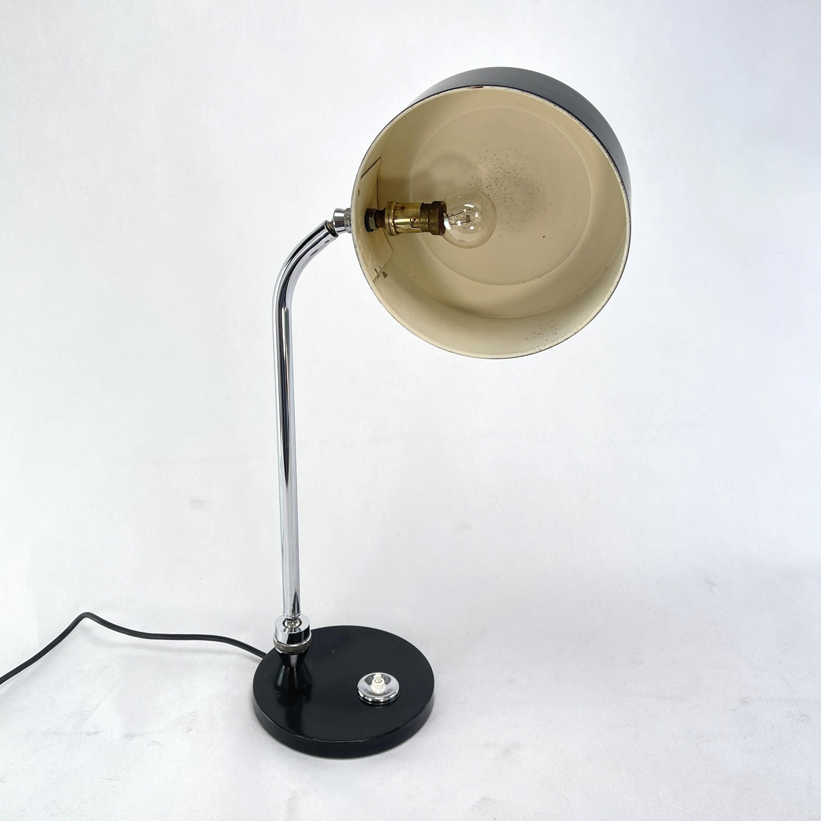 Metal Mid-Century Modern Desk Lamps by André Mounique for Jumo - France For Sale