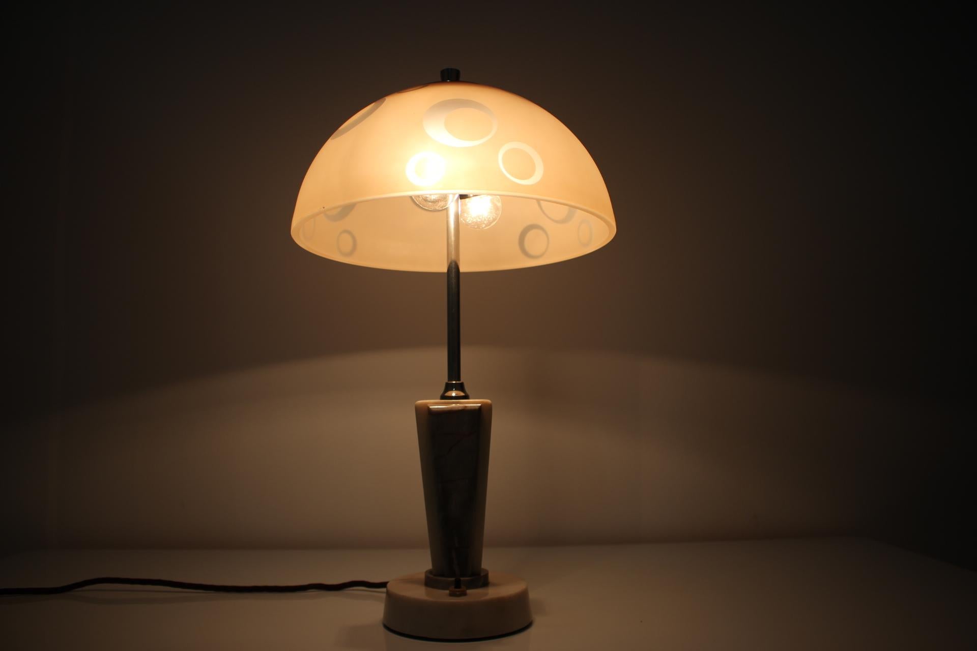 Mid-Century Table Lamp/Kámen Praha, 1950s For Sale 4