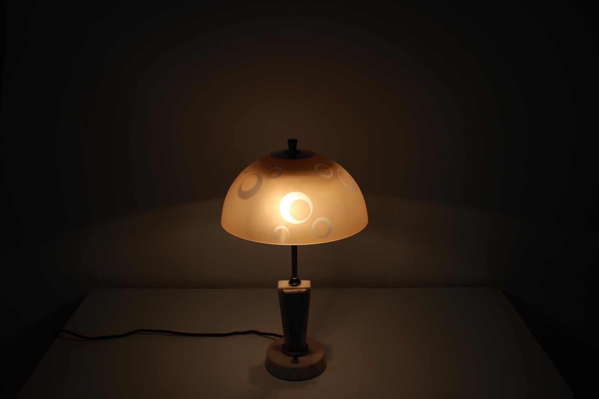 Mid-Century Table Lamp/Kámen Praha, 1950s For Sale 5