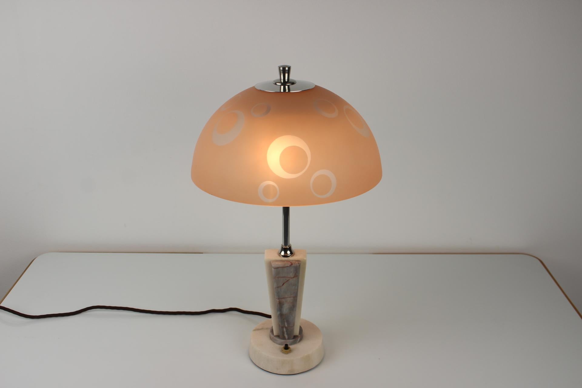 Mid-Century Table Lamp/Kámen Praha, 1950s For Sale 6