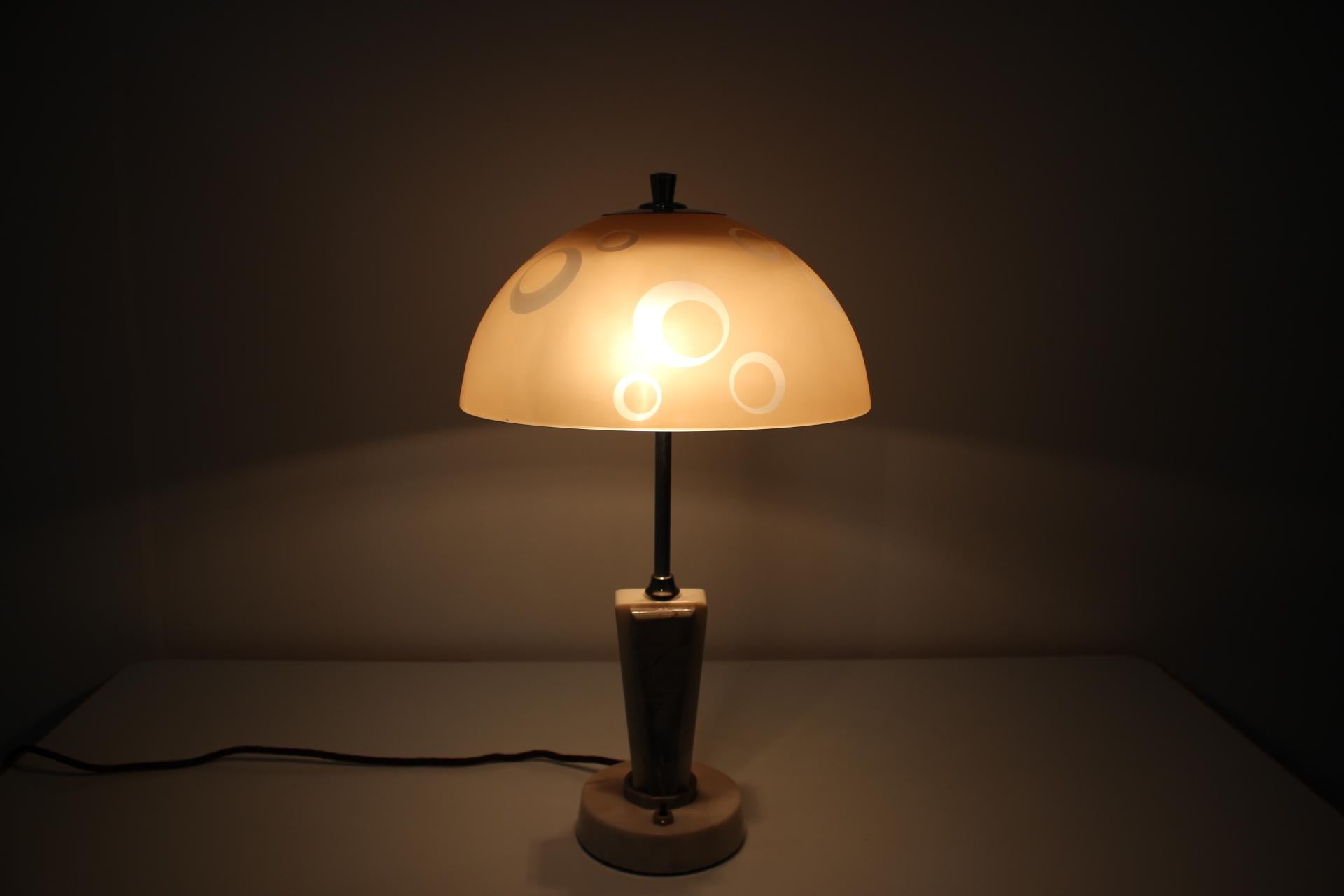 Mid-Century Table Lamp/Kámen Praha, 1950s For Sale 2
