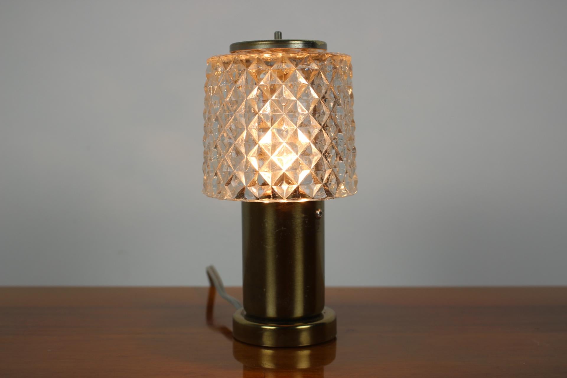 Czech Midcentury Table Lamp Kamenický Šenov Preciosa, 1970s
