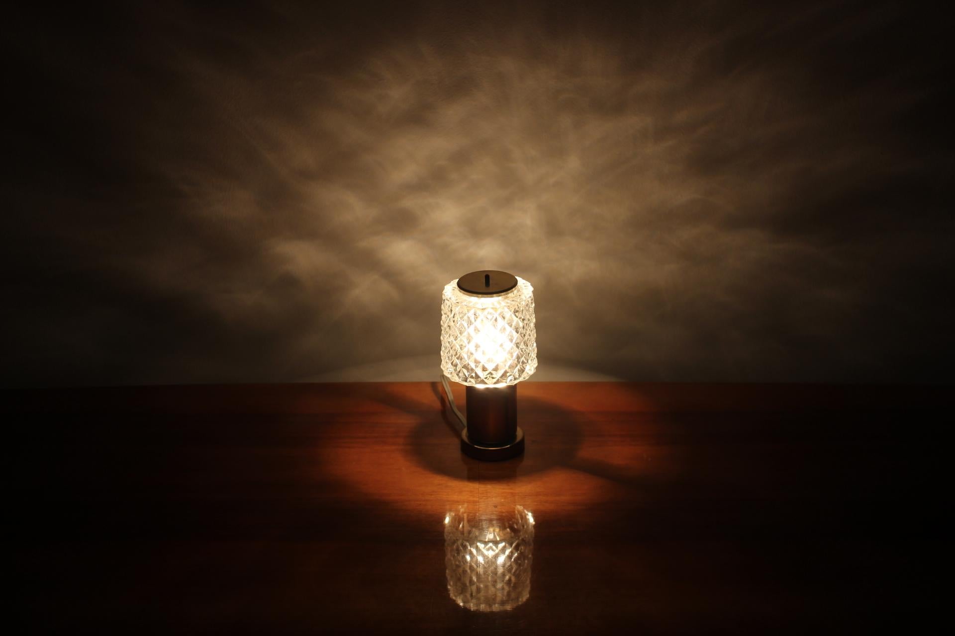 Late 20th Century Midcentury Table Lamp Kamenický Šenov Preciosa, 1970s