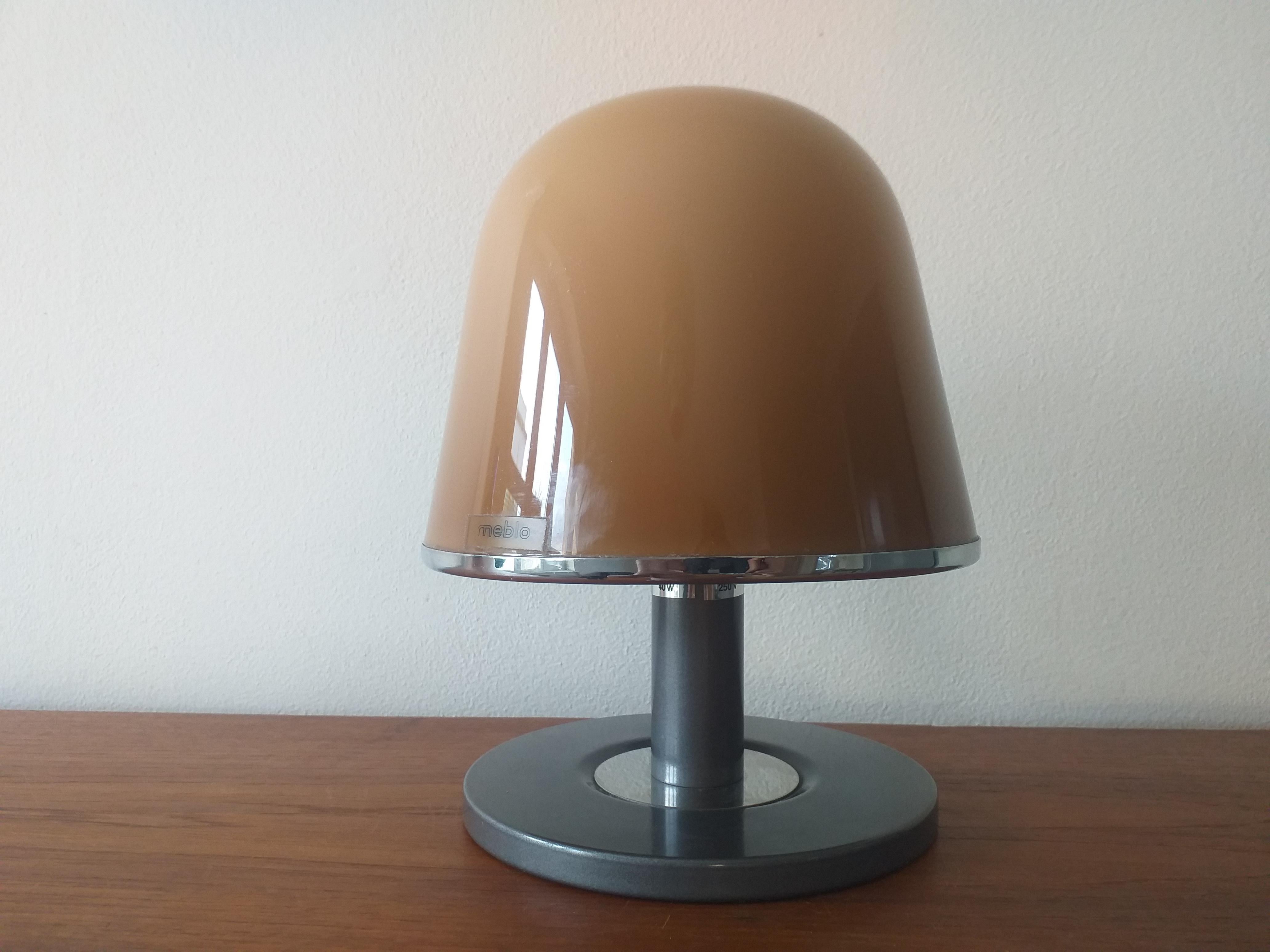 Chrome Midcentury Table Lamp Kuala, Meblo, Designed by Franco Bresciani, Italy, 1970s