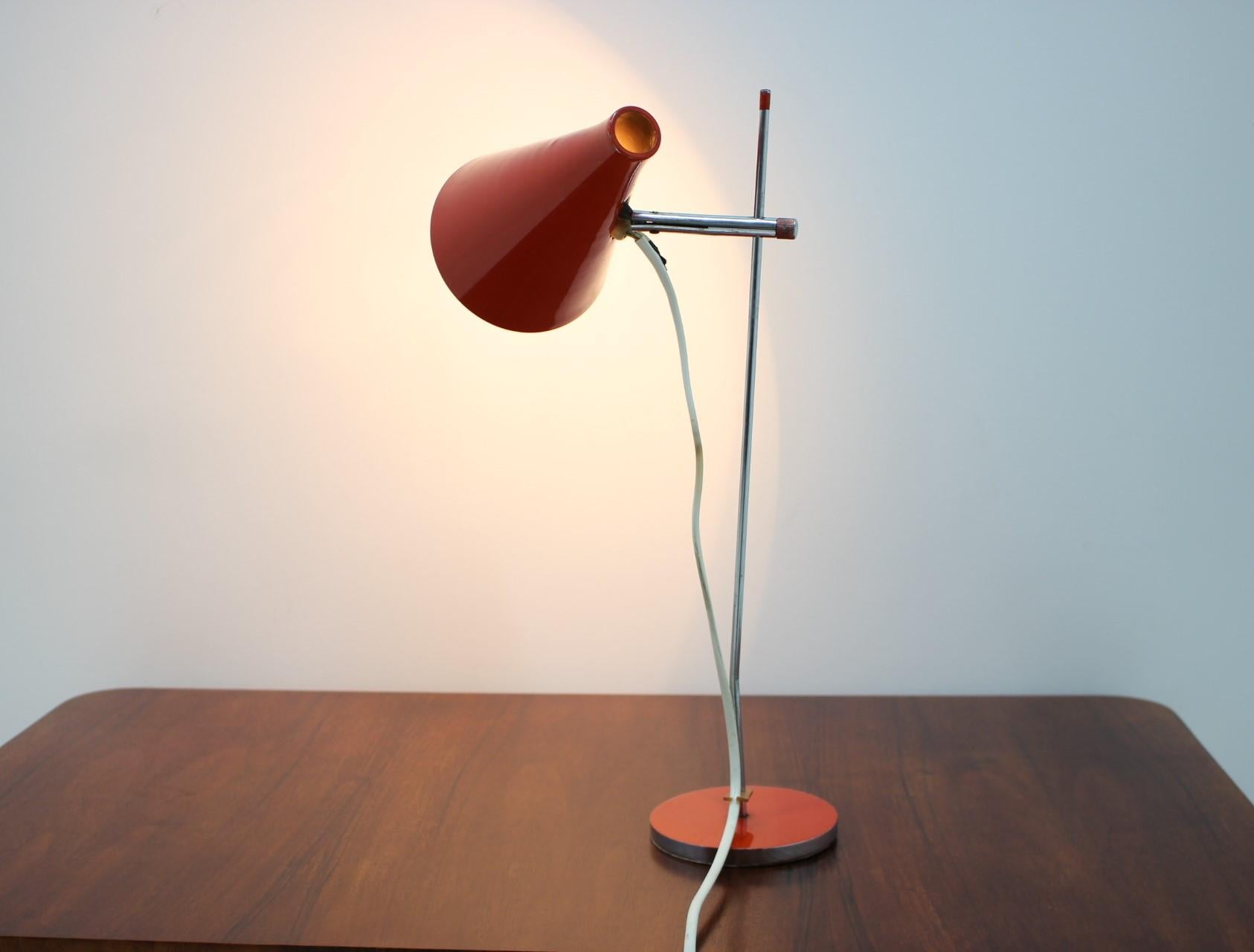 Czech Mid Century table lamp Lidokov designed by Josef Hurka, 1960s.  For Sale