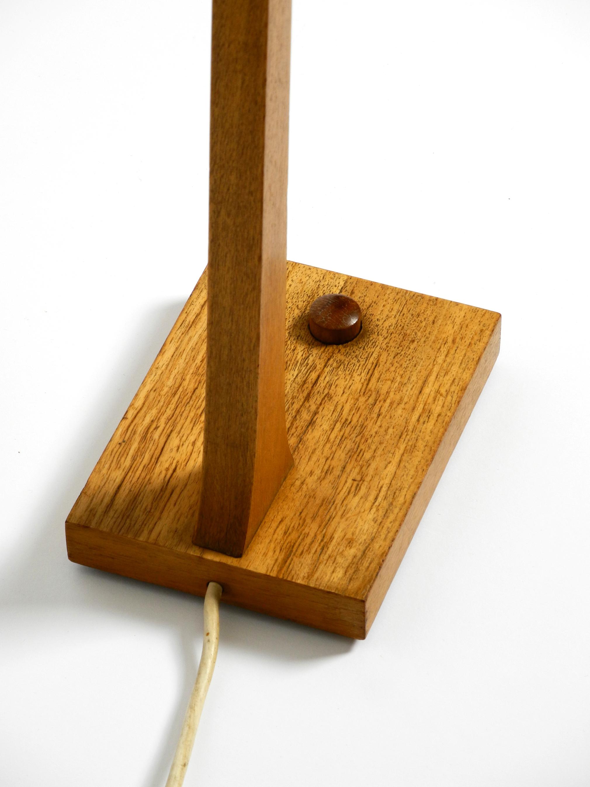 Mid-Century Table Lamp Made of Teak, with Aluminum Shade, Made in Denmark For Sale 4