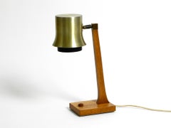 Mid-Century Table Lamp Made of Teak, with Aluminum Shade, Made in Denmark