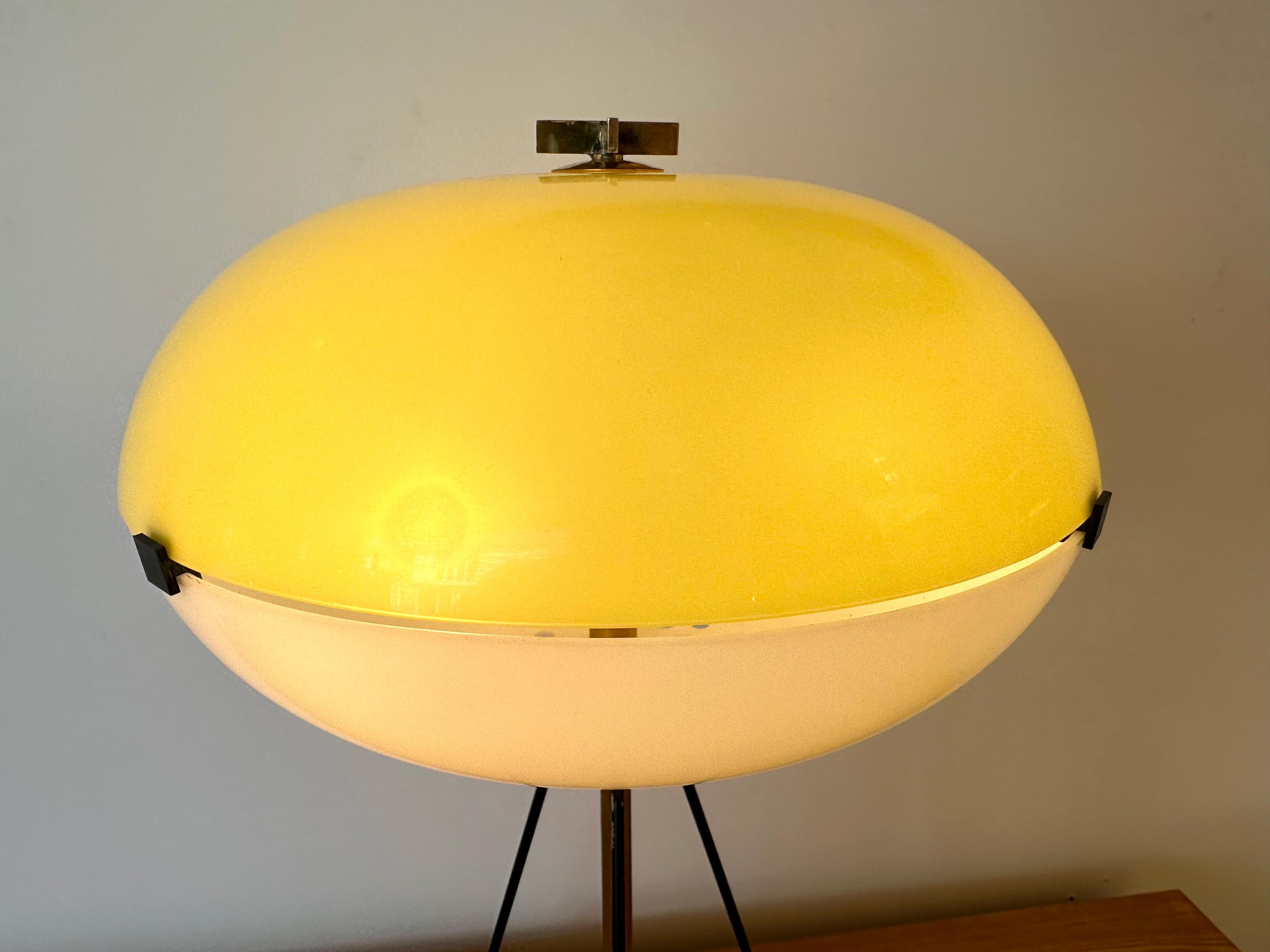 Midcentury Table Lamp Methacrylate and Brass by Stilnovo, Italy, 1960s For Sale 4