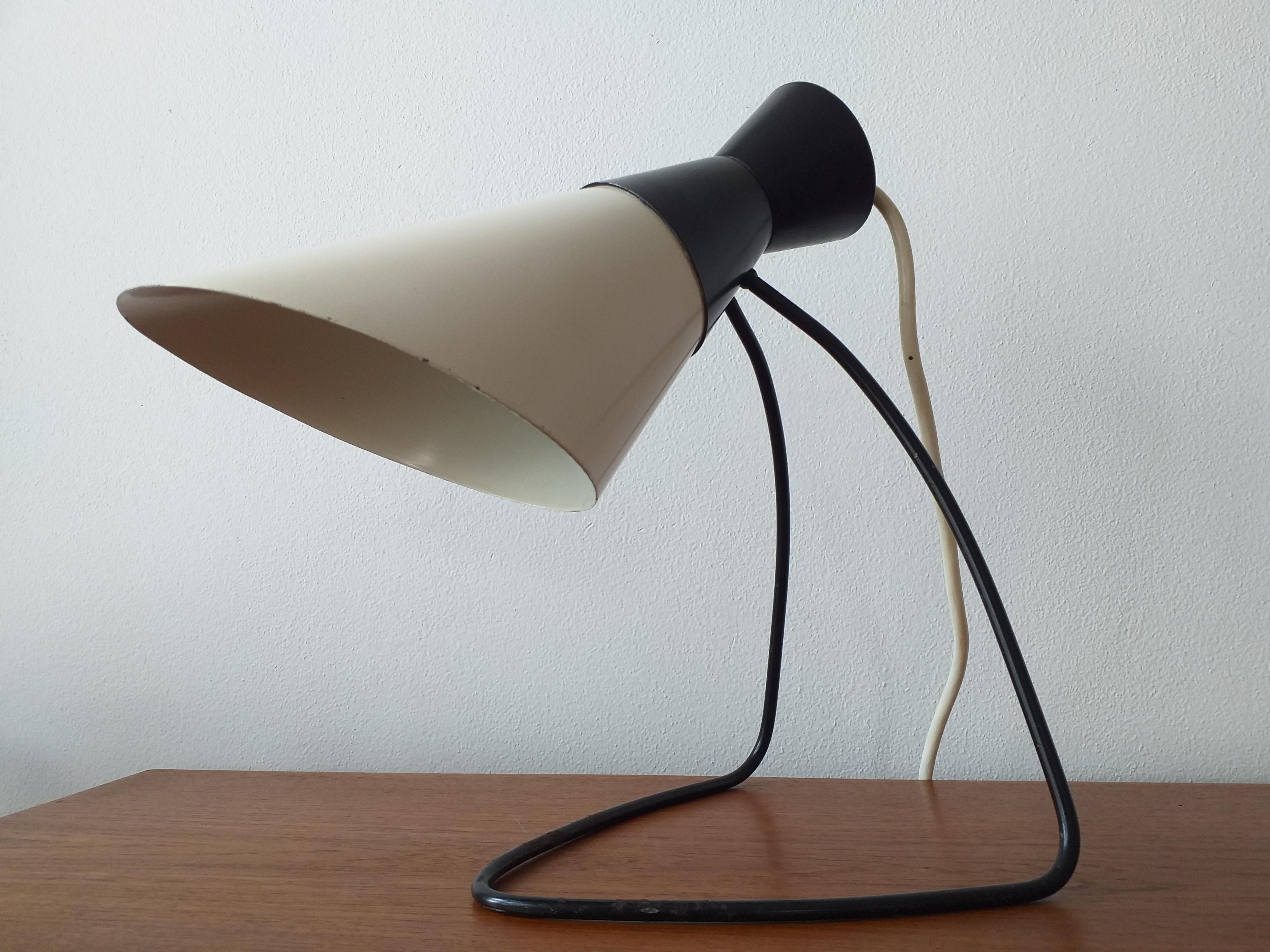Lacquered Midcentury Table Lamp Napako Designed by Josef Hurka, 1960s For Sale
