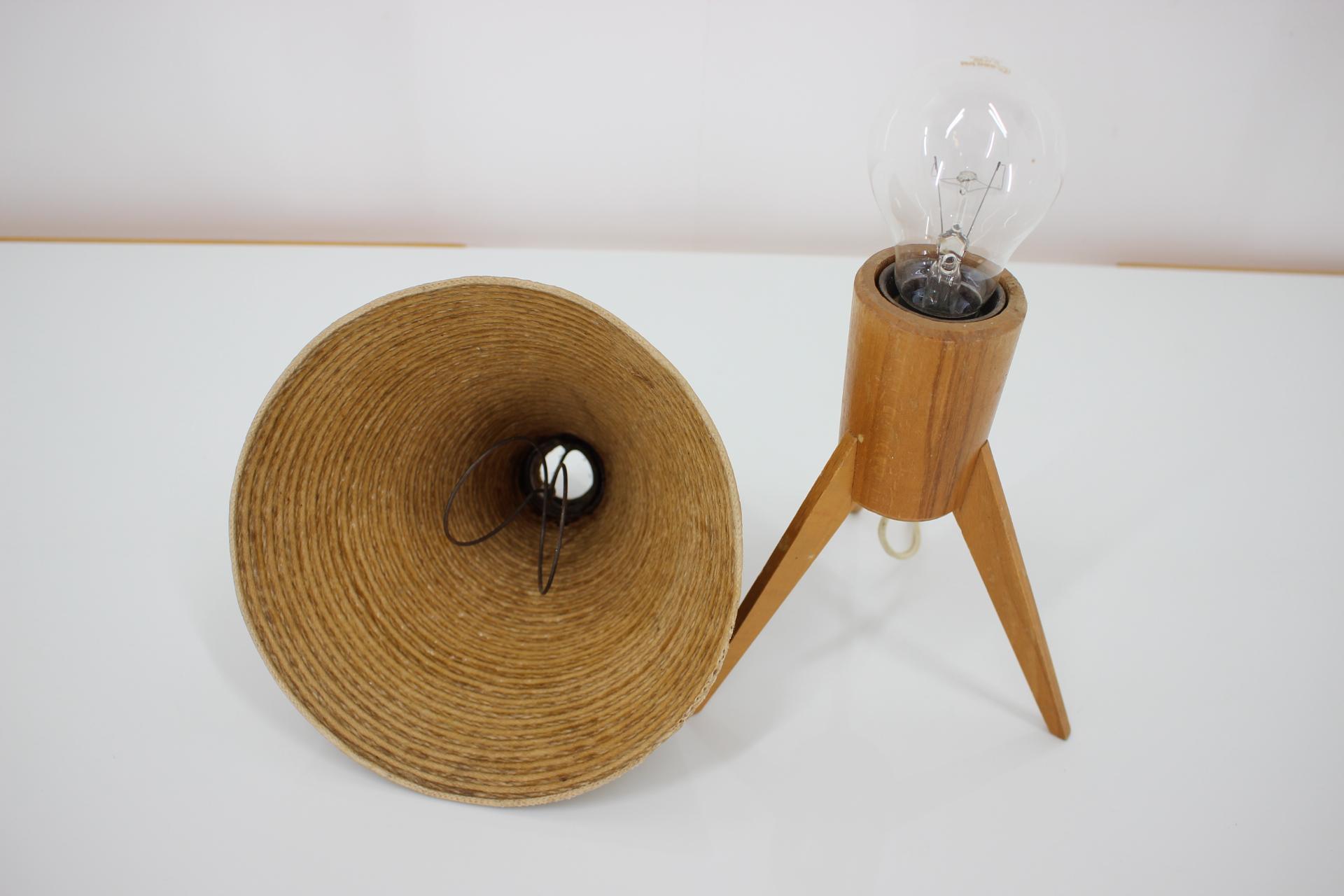 Wood Midcentury Table Lamp 