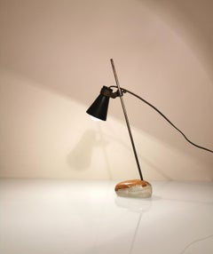 Midcentury Table Lamp Sasso by Luigi Caccia Dominioni in Brass, Aluminum, 1948