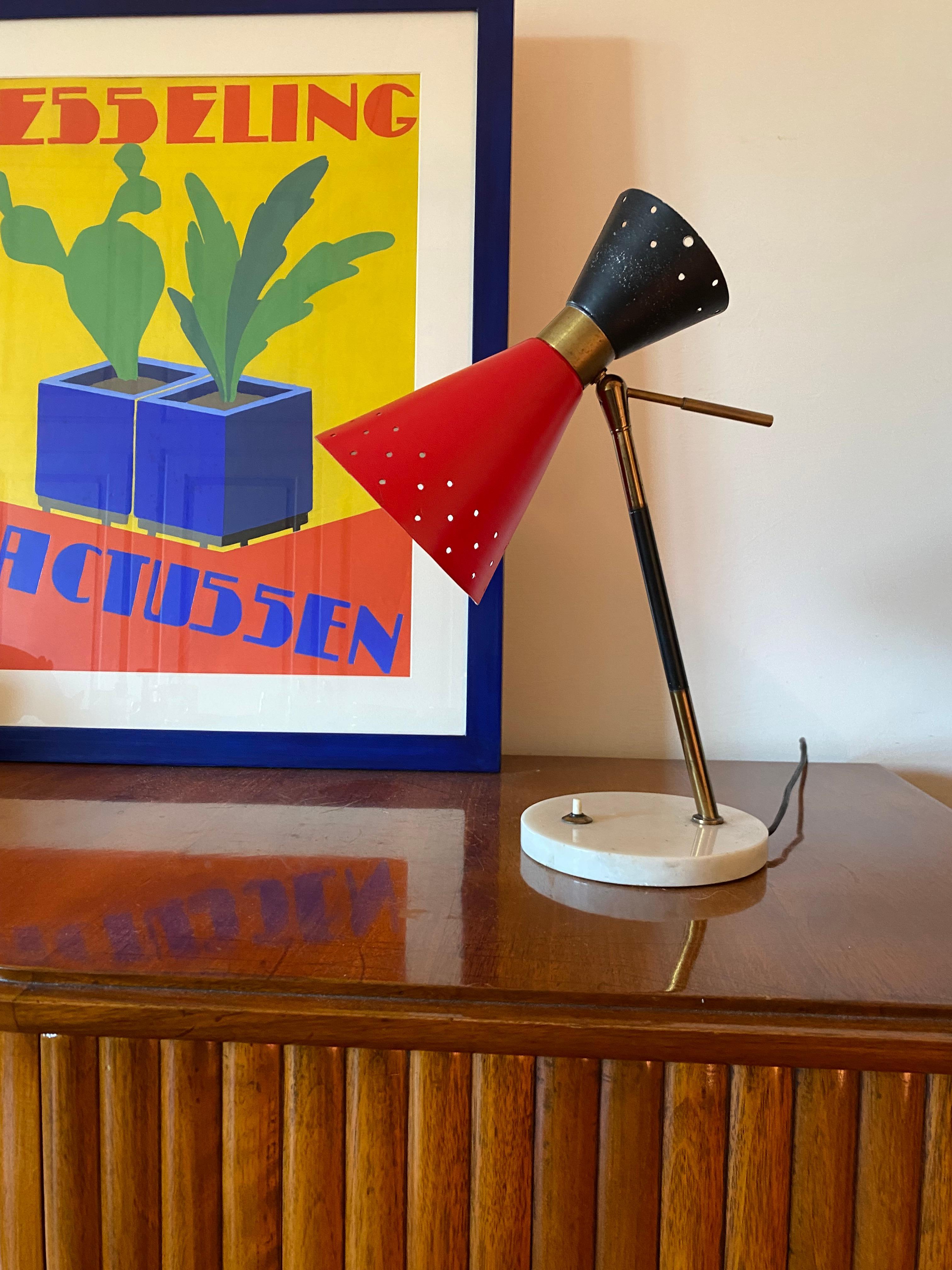 Mid-Century moderno Mid-century table Lamp, Stilux Milan Italy 1960 ca. in vendita