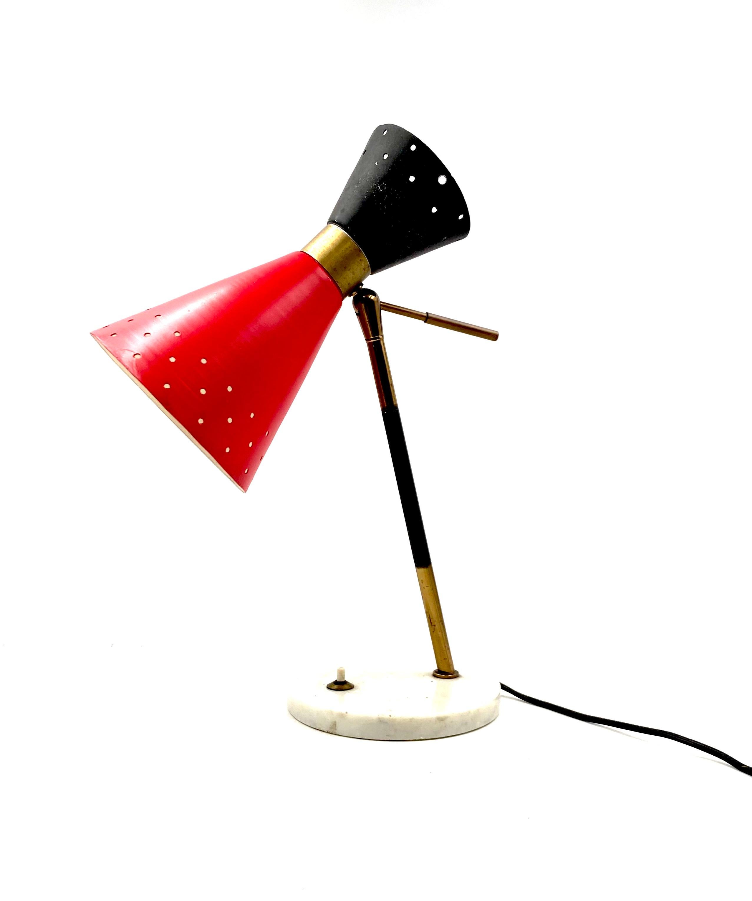 Italian Mid-century table Lamp, Stilux Milan Italy 1960 ca. in vendita