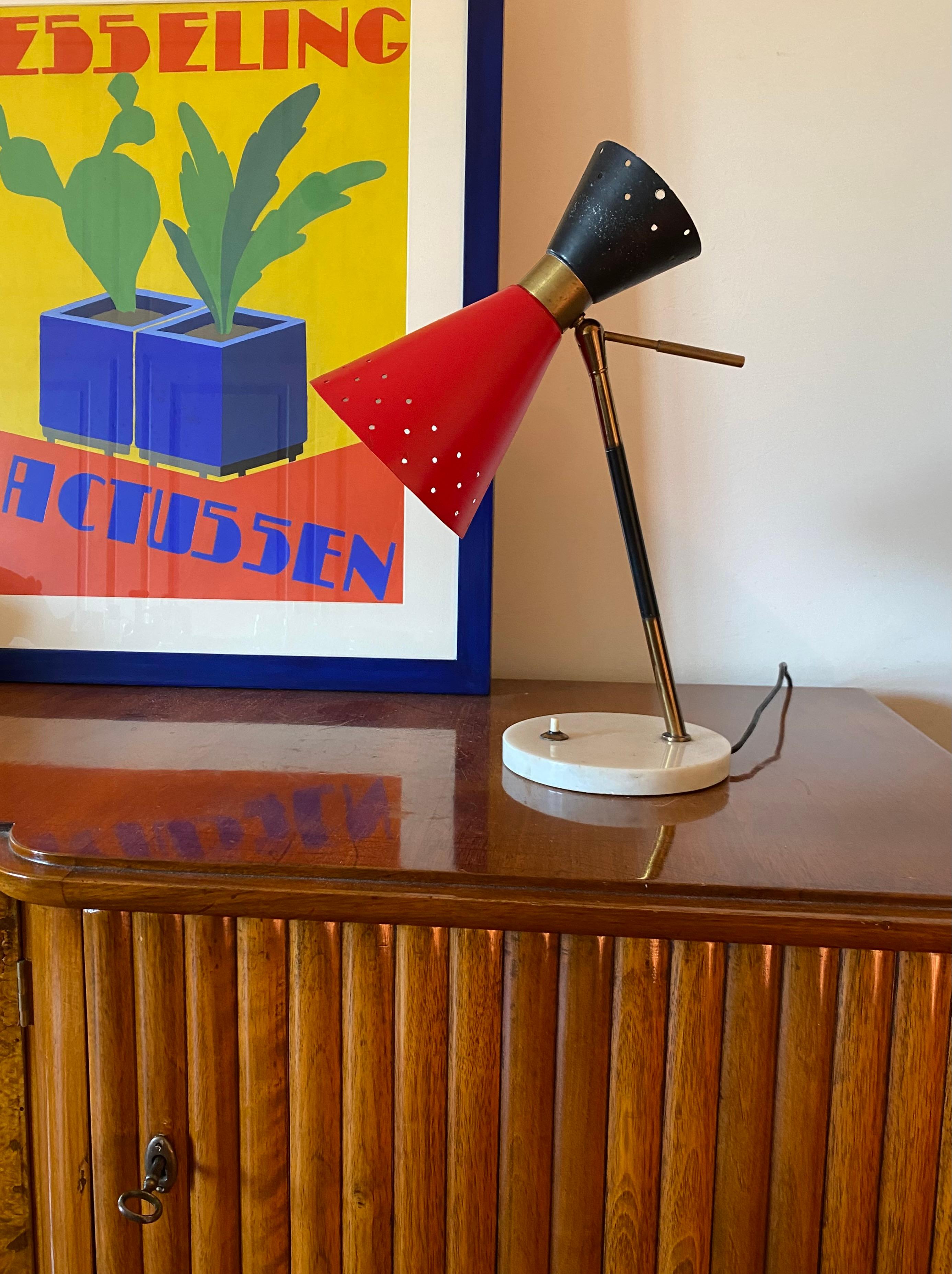 Mid-century table Lamp, Stilux Milan Italy 1960 ca. In condizioni buone in vendita a Firenze, IT