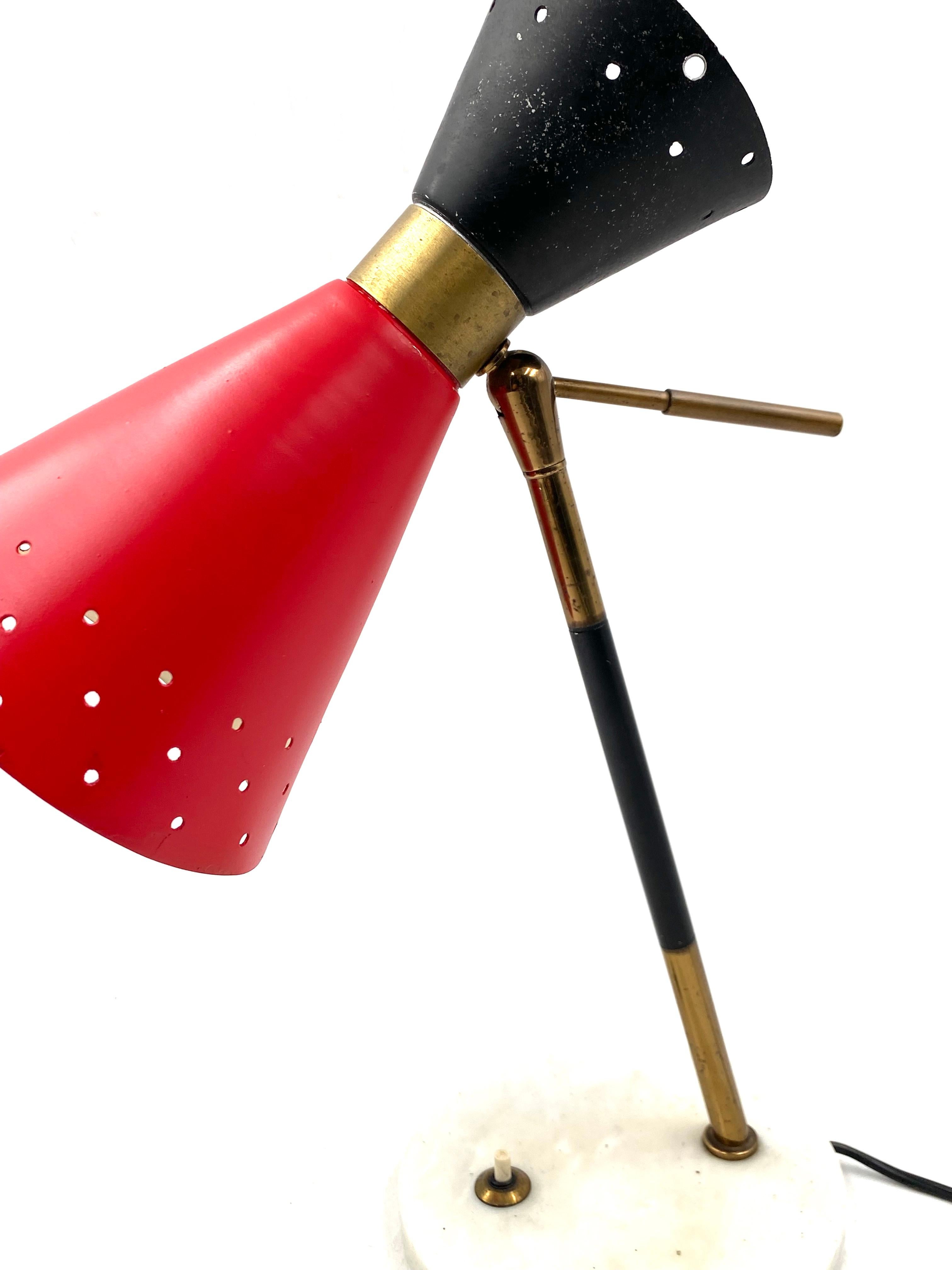Alluminio Mid-century table Lamp, Stilux Milan Italy 1960 ca. in vendita