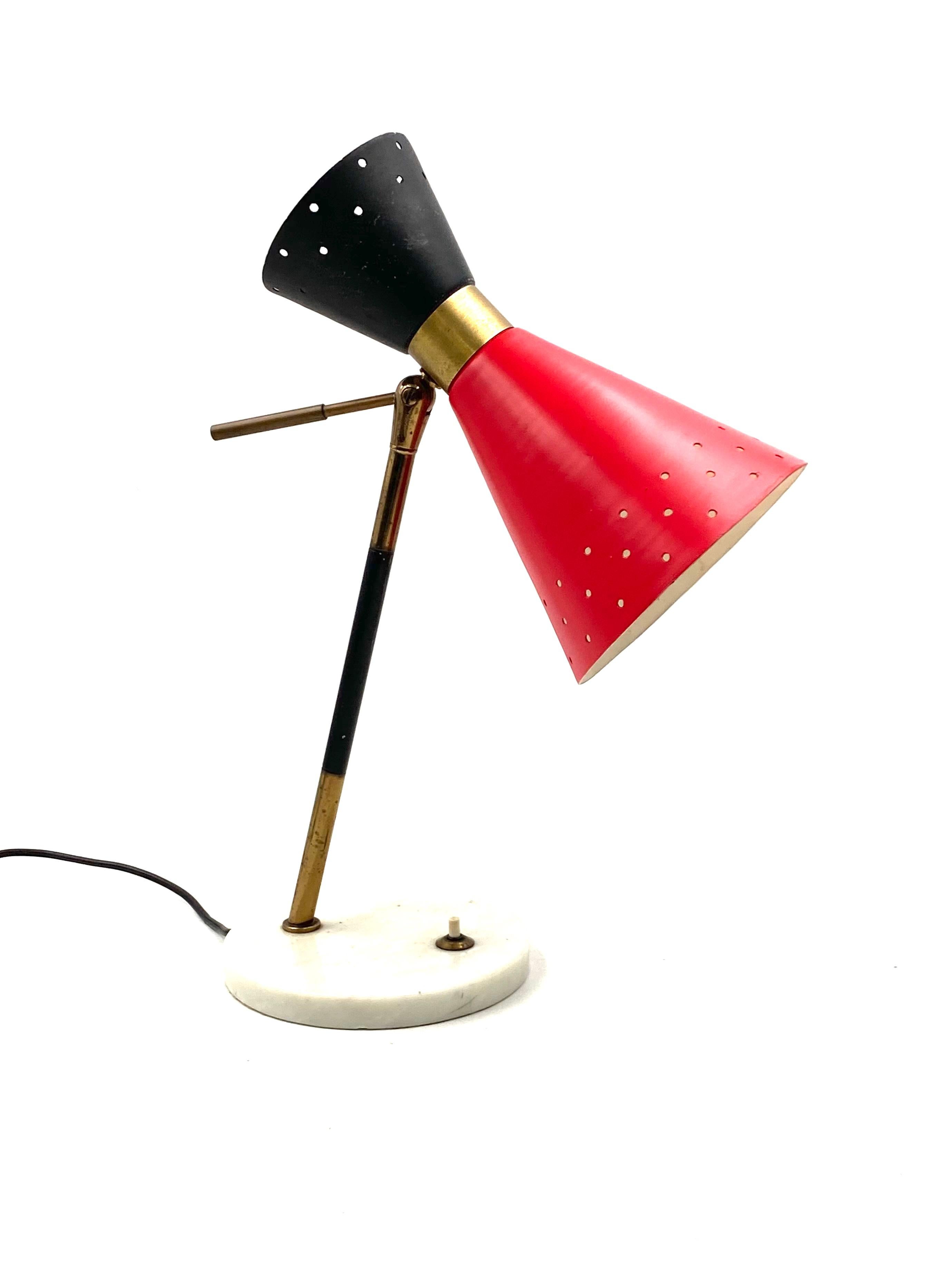 Mid-century table Lamp, Stilux Milan Italy 1960 ca. in vendita 2