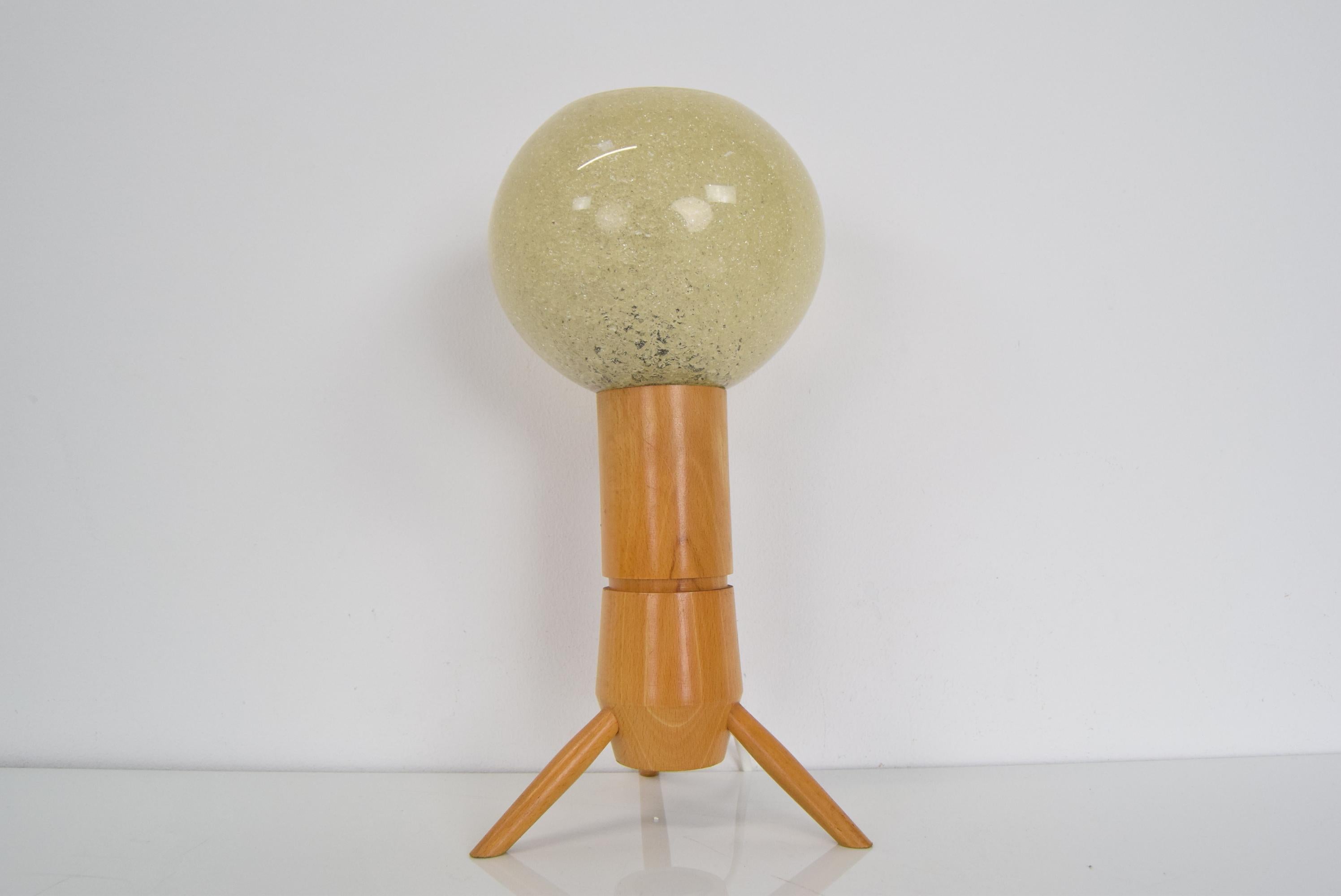 Plastic Mid-Century Table Lamp/Uluv, 1960's For Sale