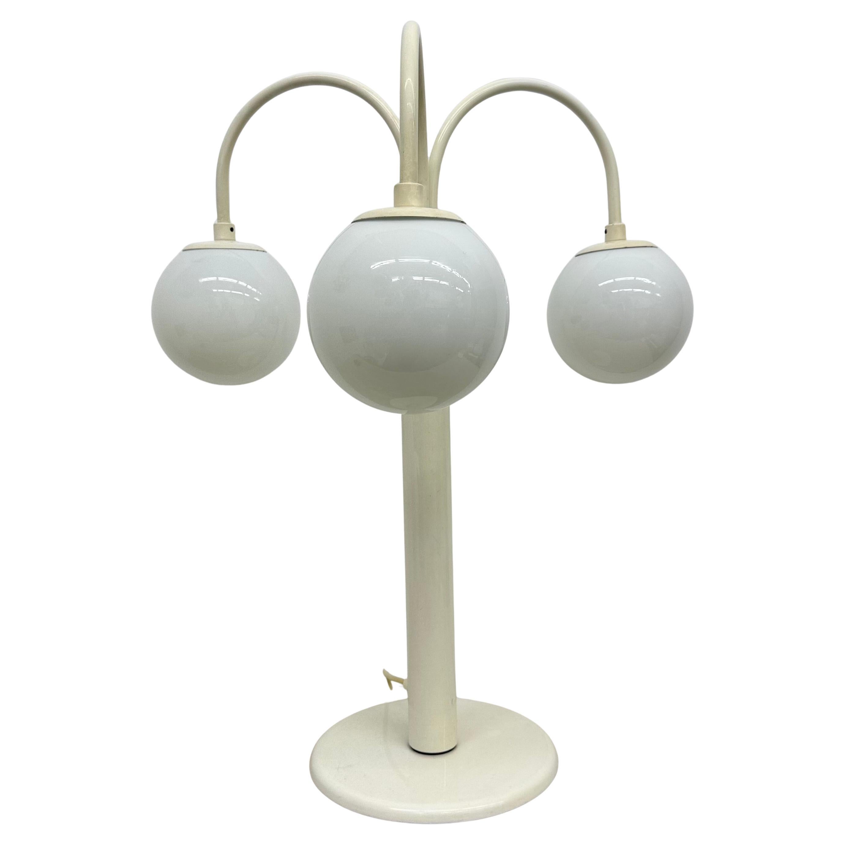 Mid-century table lamp with glass globes , 1970s