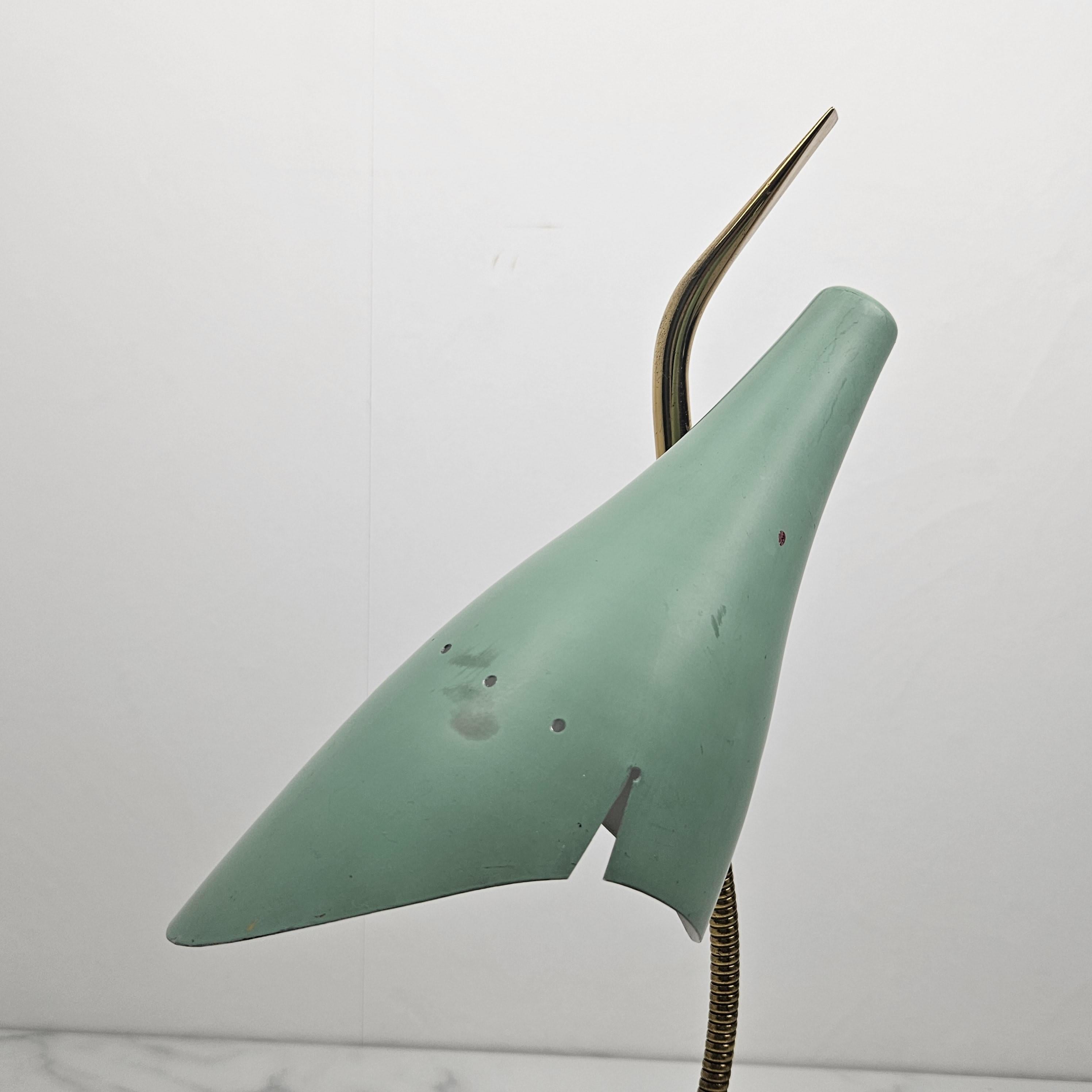 Mid Century Table Lamp With Marble Foot by Oscar Torlasco, Italy 1955 For Sale 4