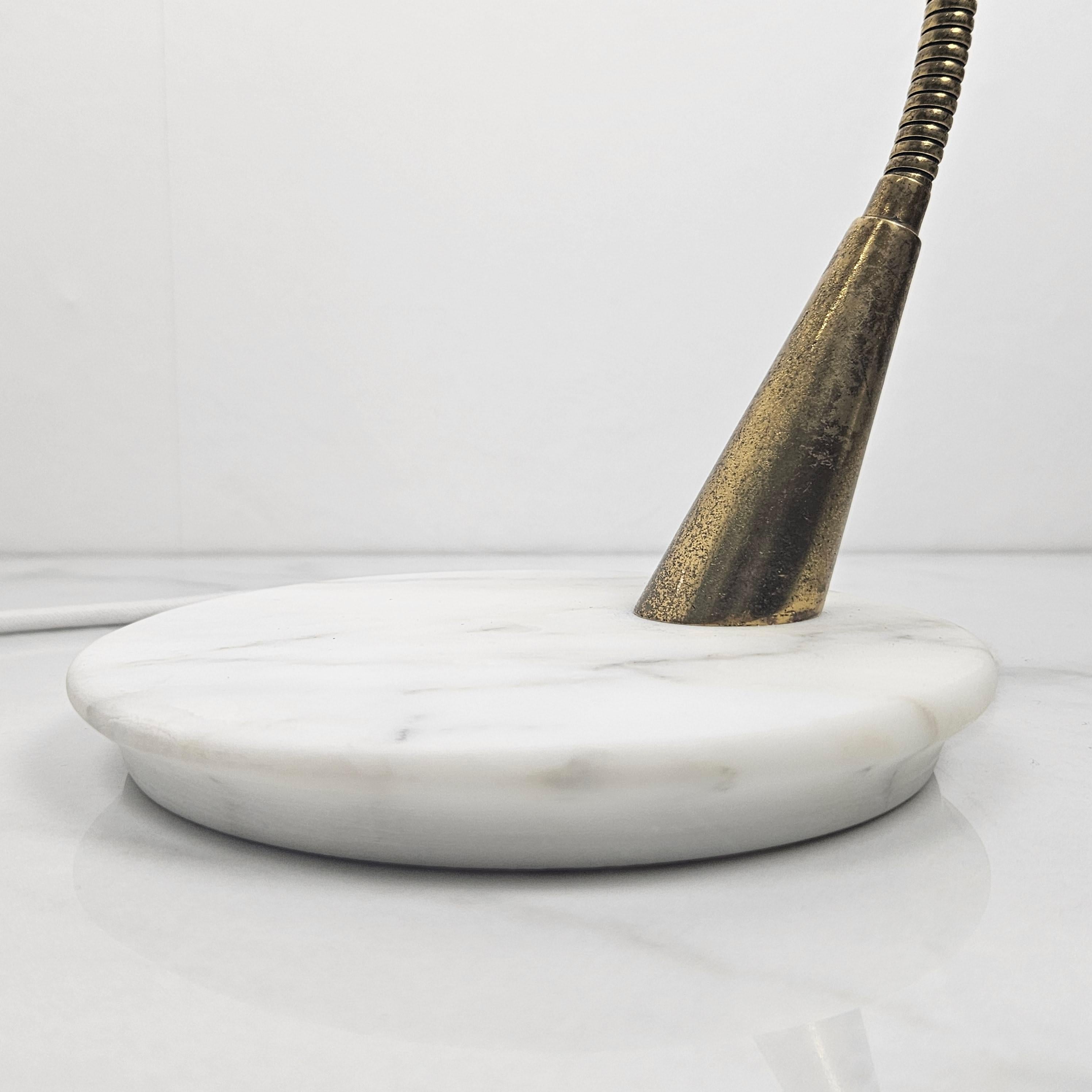 Mid Century Table Lamp With Marble Foot by Oscar Torlasco, Italy 1955 For Sale 6