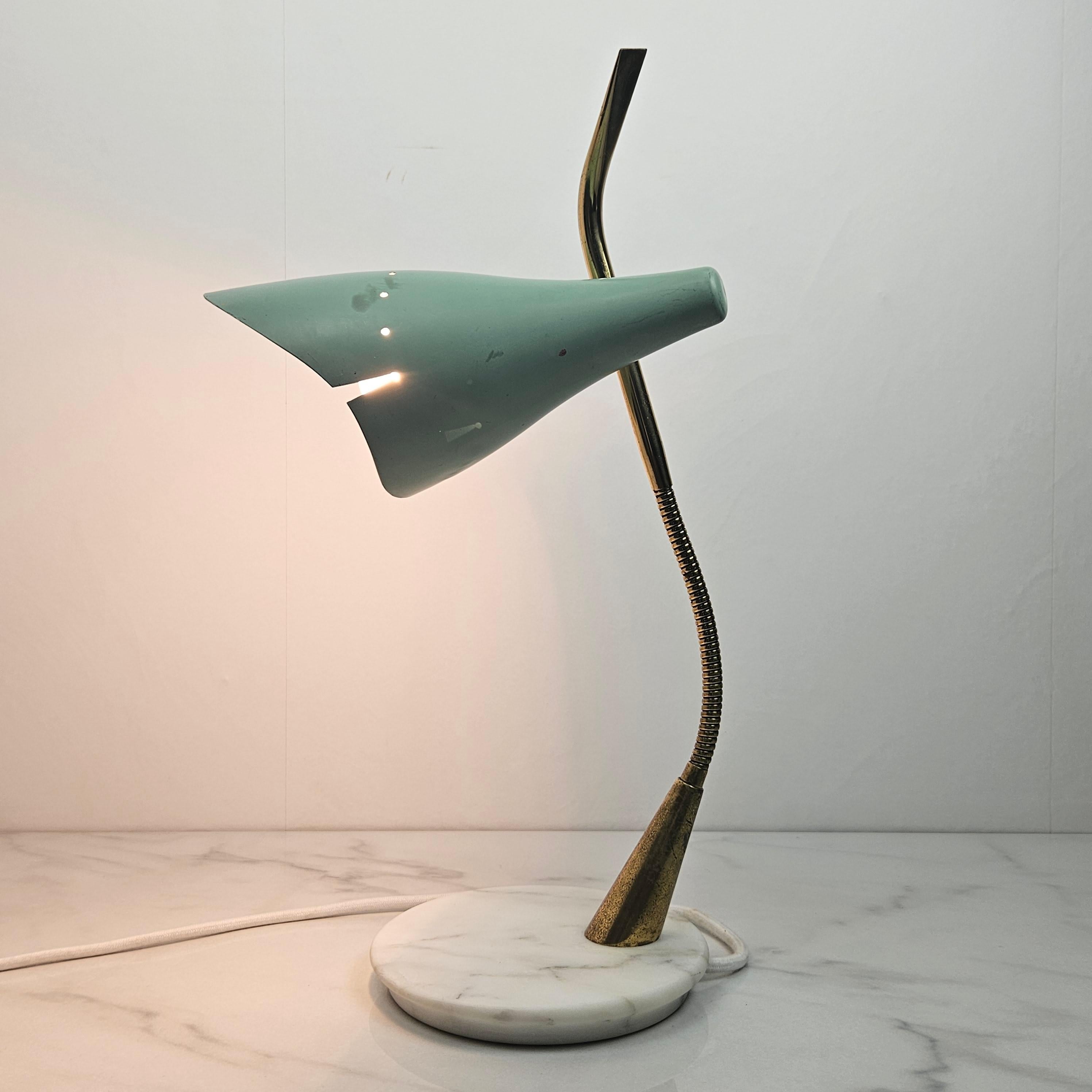 Mid Century Table Lamp With Marble Foot by Oscar Torlasco, Italy 1955 For Sale 7