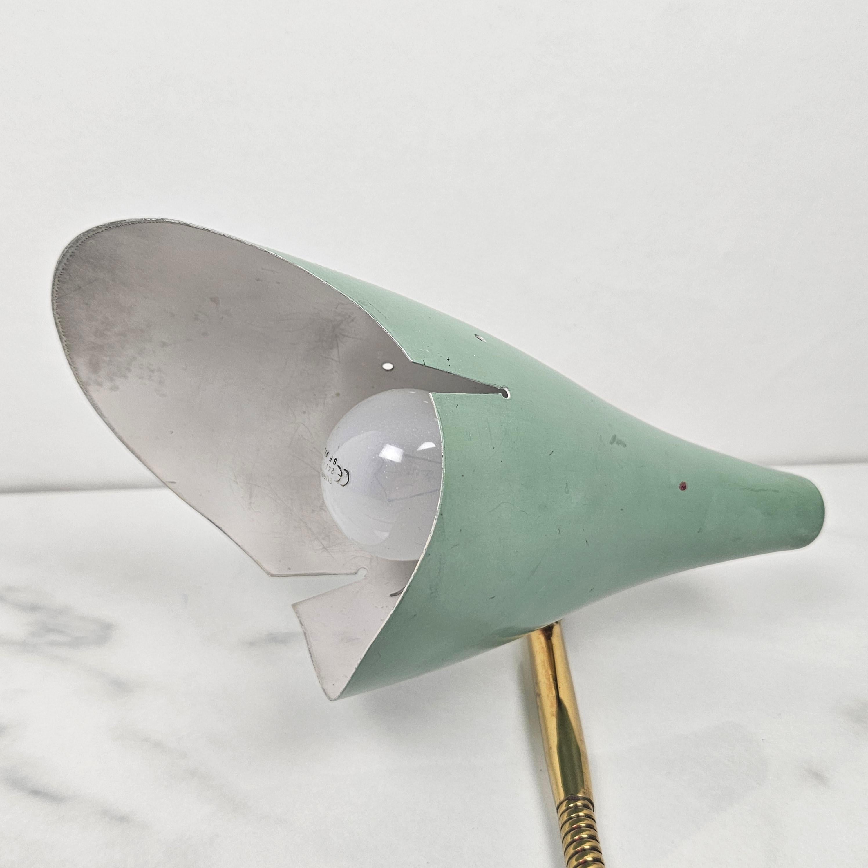 Mid Century Table Lamp With Marble Foot by Oscar Torlasco, Italy 1955 For Sale 8