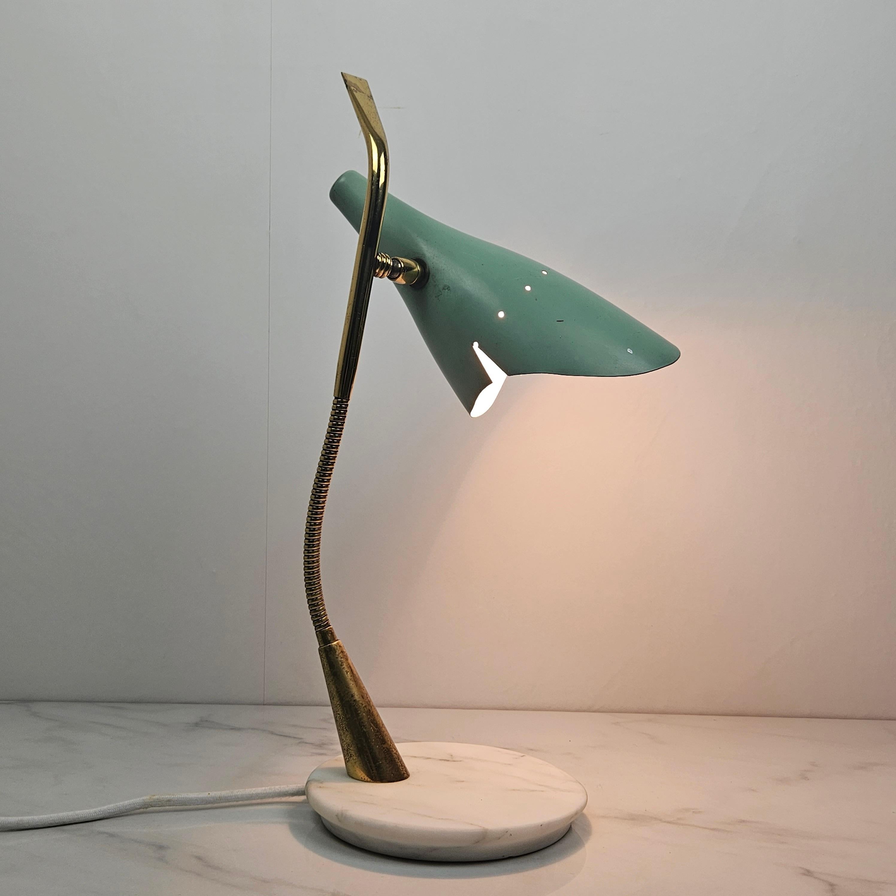 Mid-Century Modern Mid Century Table Lamp With Marble Foot by Oscar Torlasco, Italy 1955 For Sale