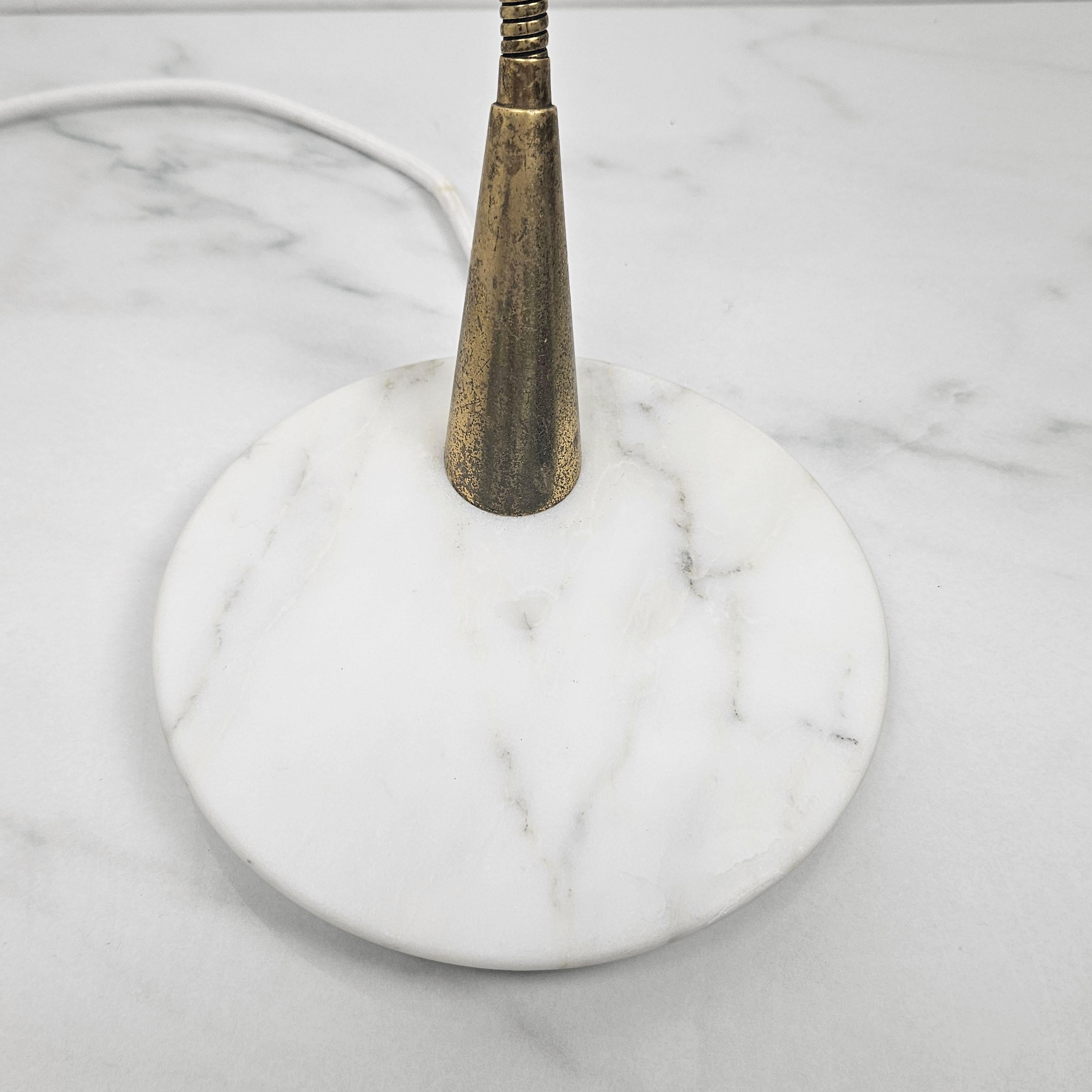 Mid Century Table Lamp With Marble Foot by Oscar Torlasco, Italy 1955 For Sale 1