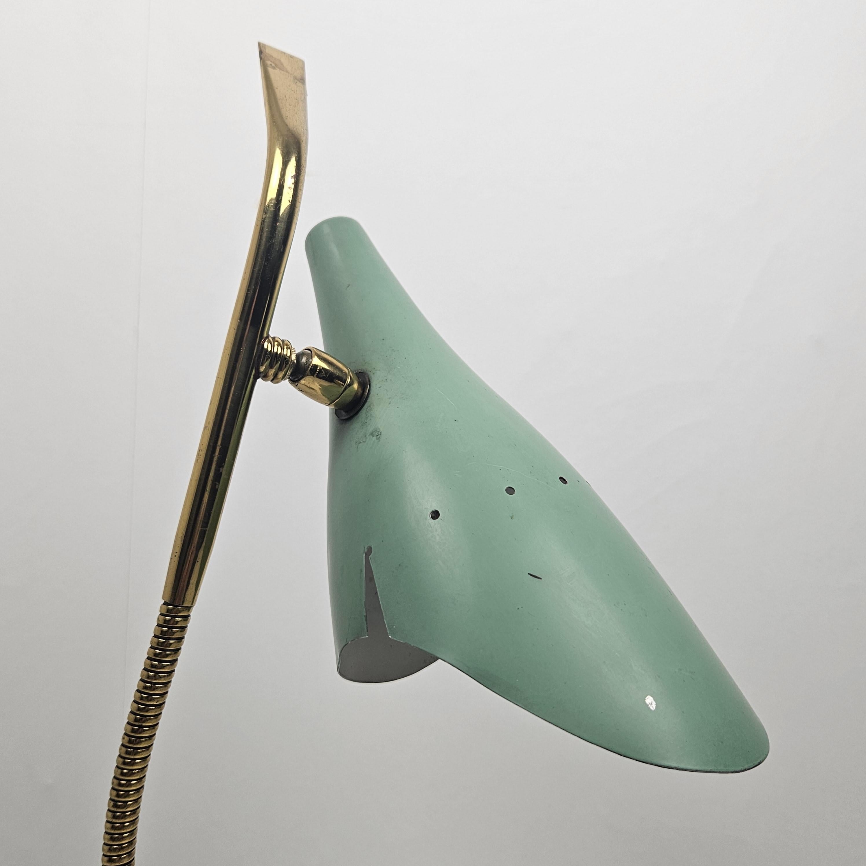 Mid Century Table Lamp With Marble Foot by Oscar Torlasco, Italy 1955 For Sale 2