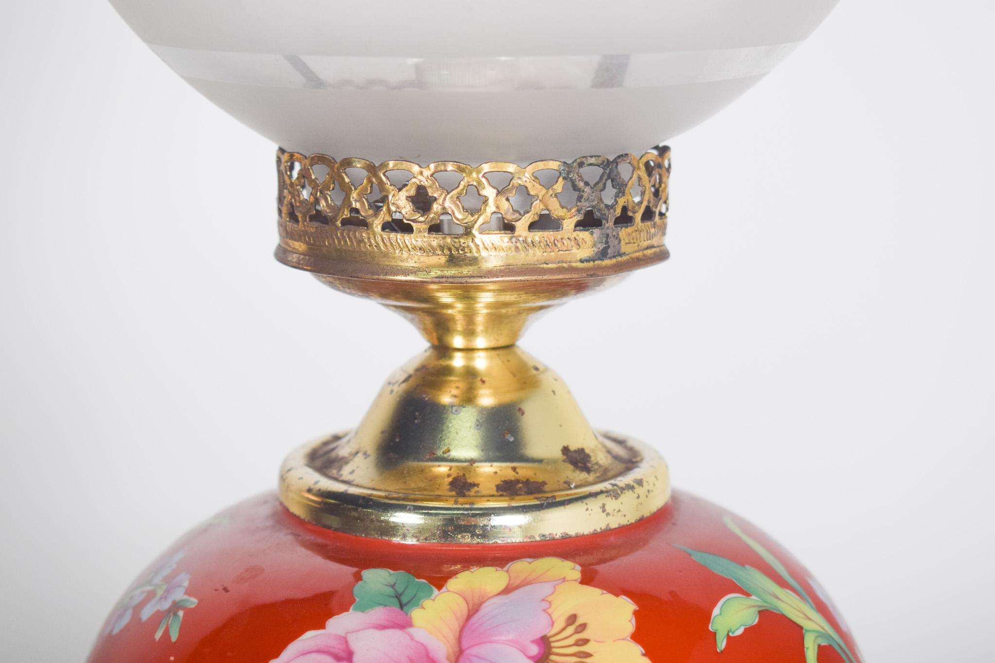Lampe de table du milieu du siècle en métal et céramique État moyen - En vente à Lisboa, Lisboa