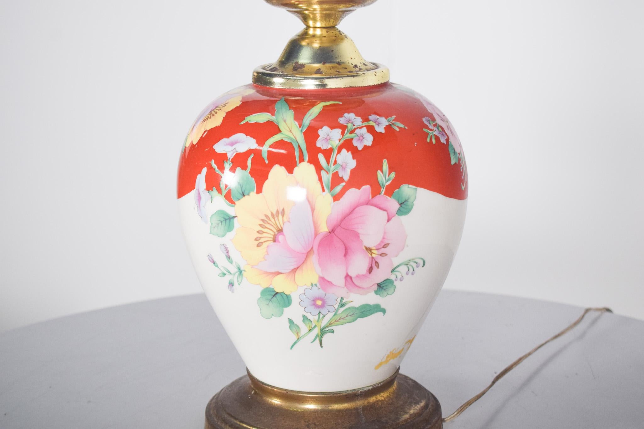 20ième siècle Lampe de table du milieu du siècle en métal et céramique en vente