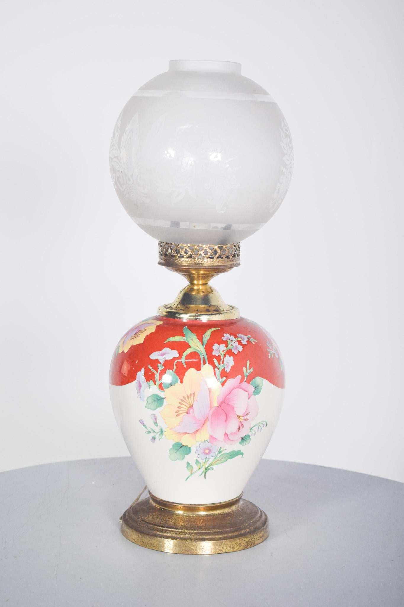 Métal Lampe de table du milieu du siècle en métal et céramique en vente