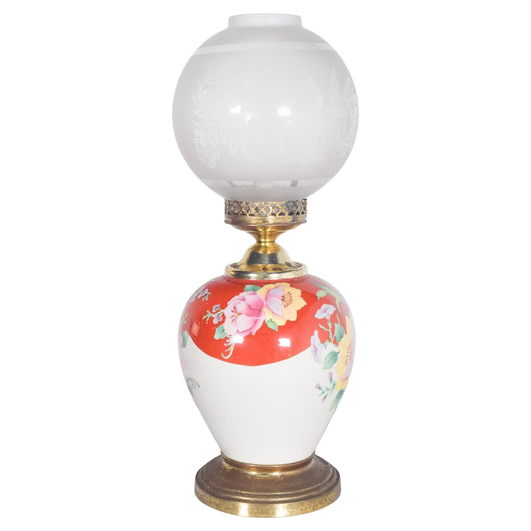 Mid-Century Table Lamp with Metal and Ceramic