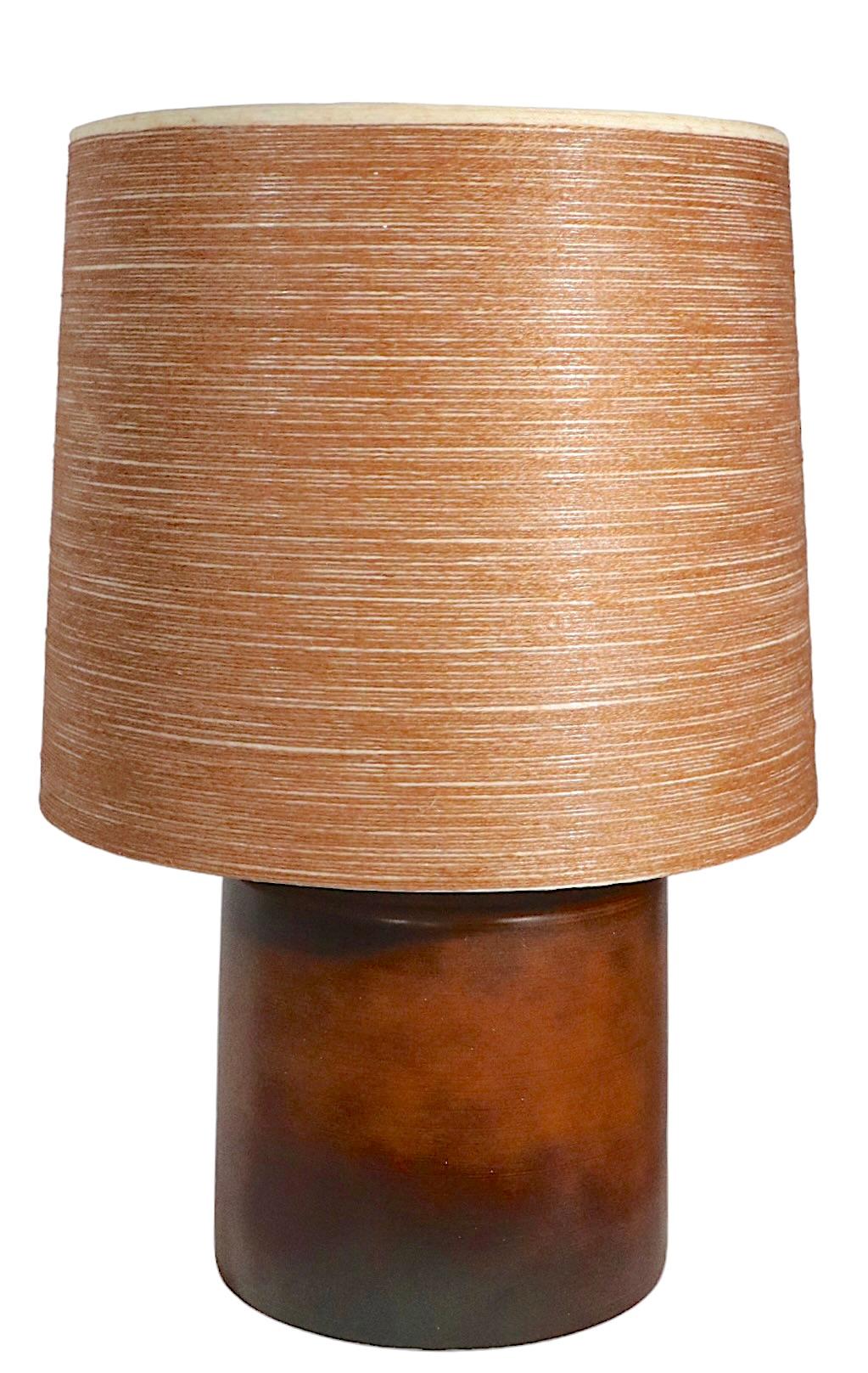 Mid-Century Table Lamp with Original Shade by Lotte & Gunnar Bostlund For Sale 3