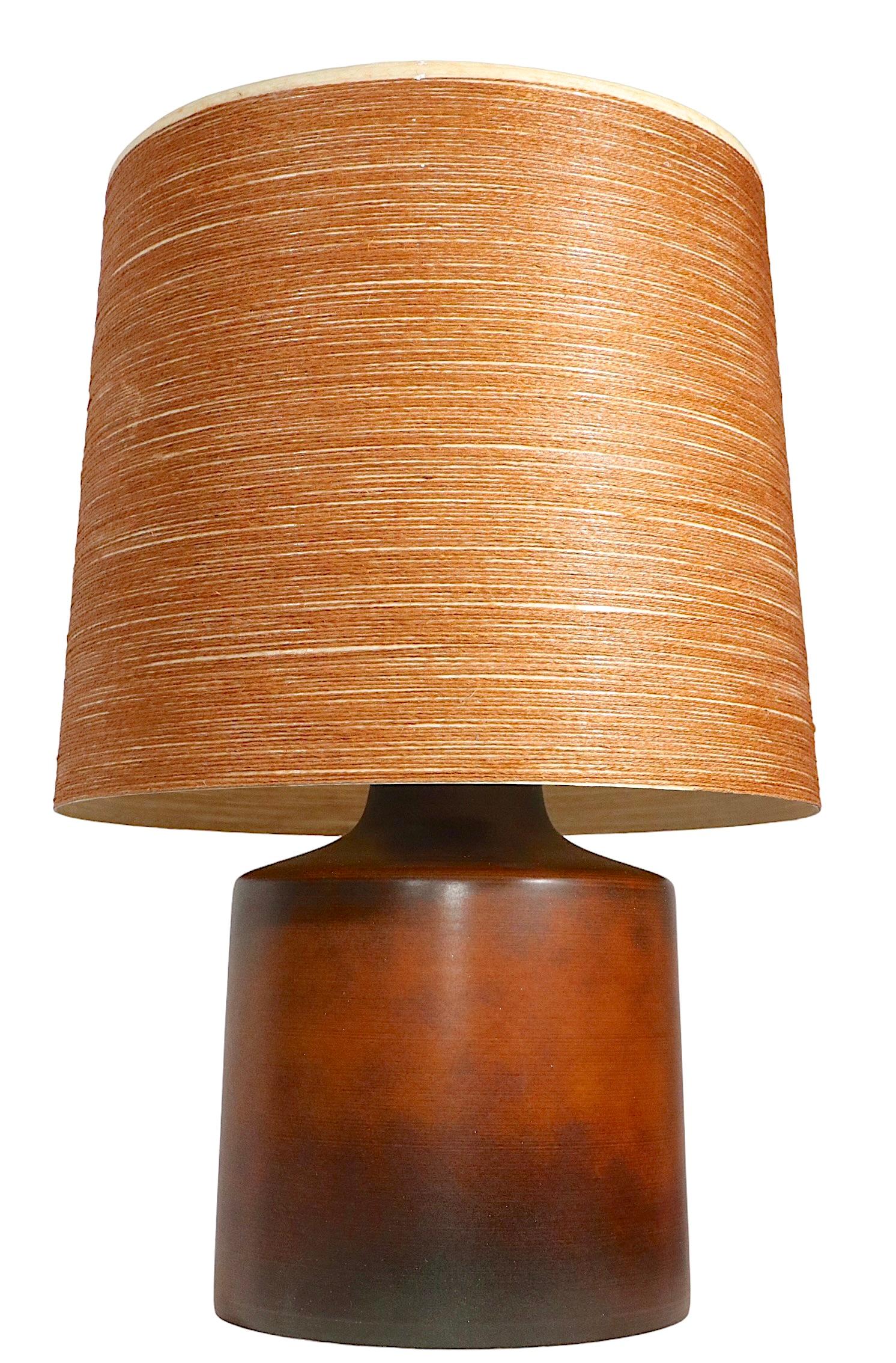 Mid-Century Table Lamp with Original Shade by Lotte & Gunnar Bostlund For Sale 1