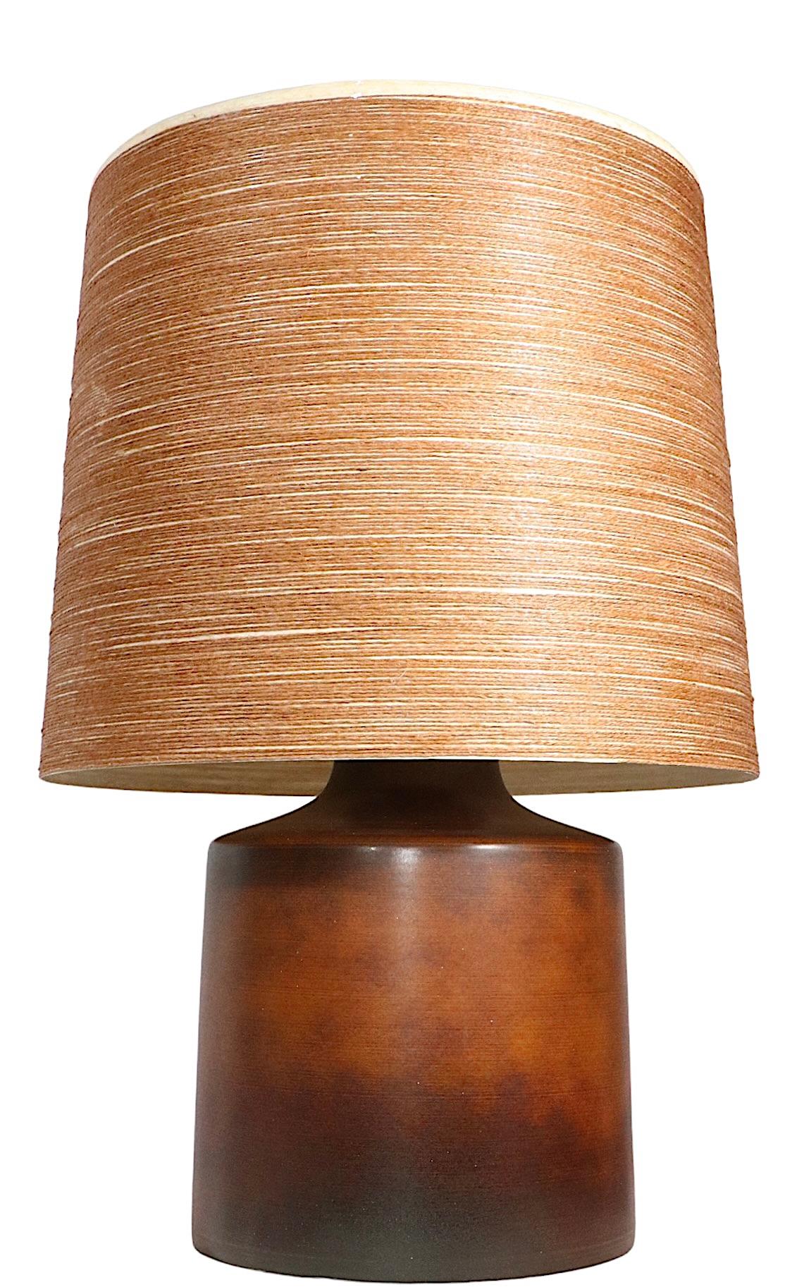 Mid-Century Table Lamp with Original Shade by Lotte & Gunnar Bostlund For Sale 2