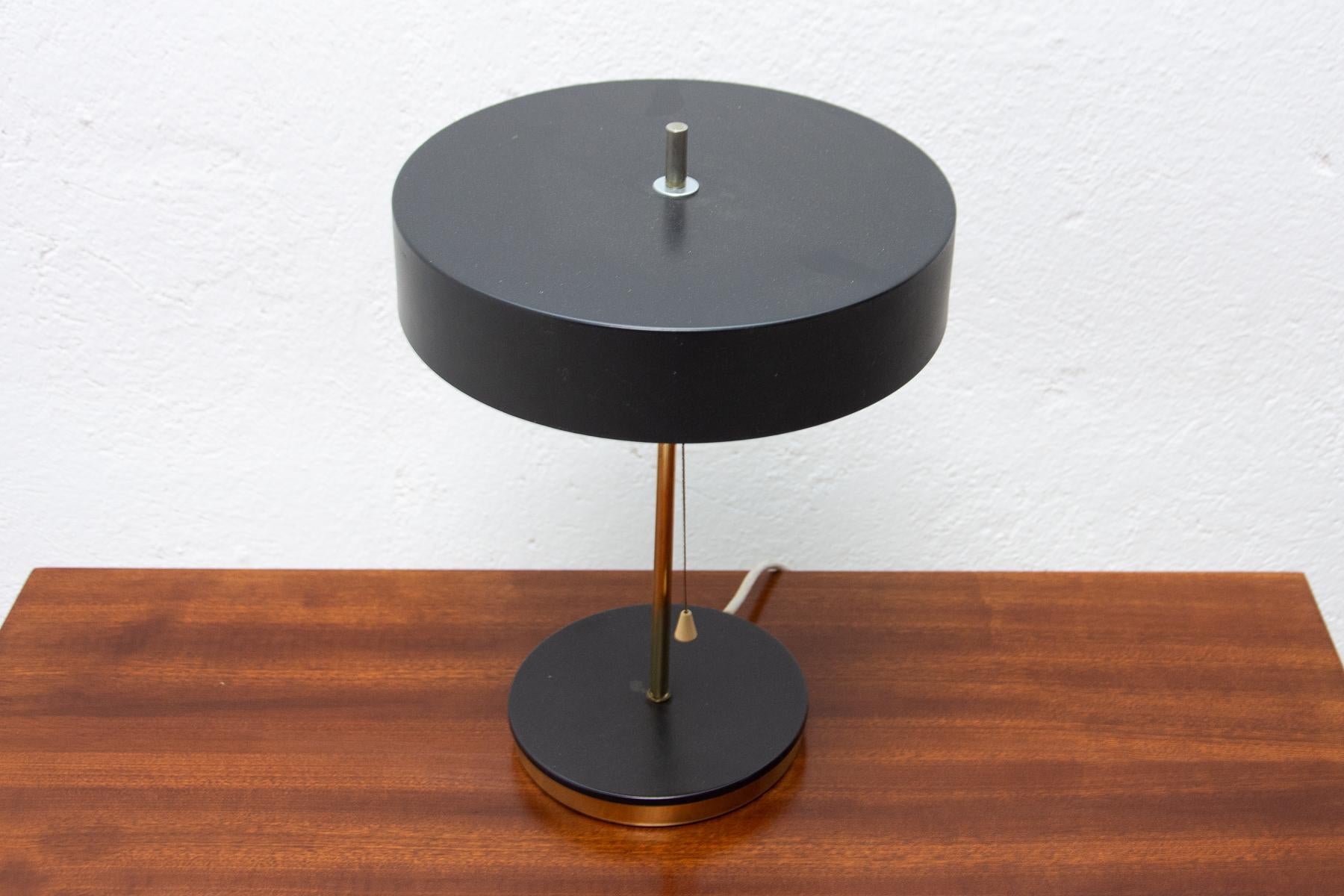 Metal Mid Century Table Lamp, 1960's, Czechoslovakia