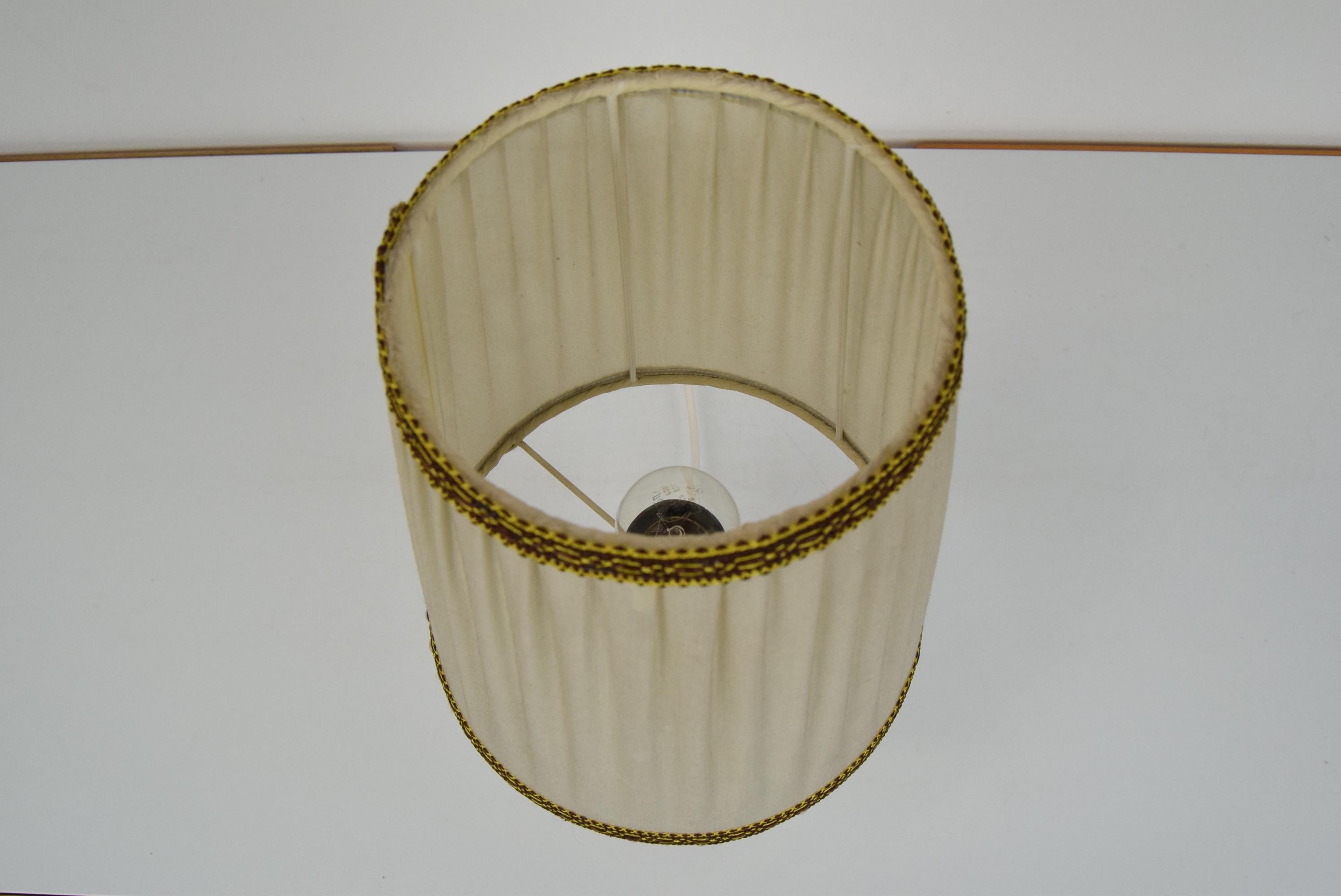 Fabric Mid-Century Table Lamp, 1960's For Sale