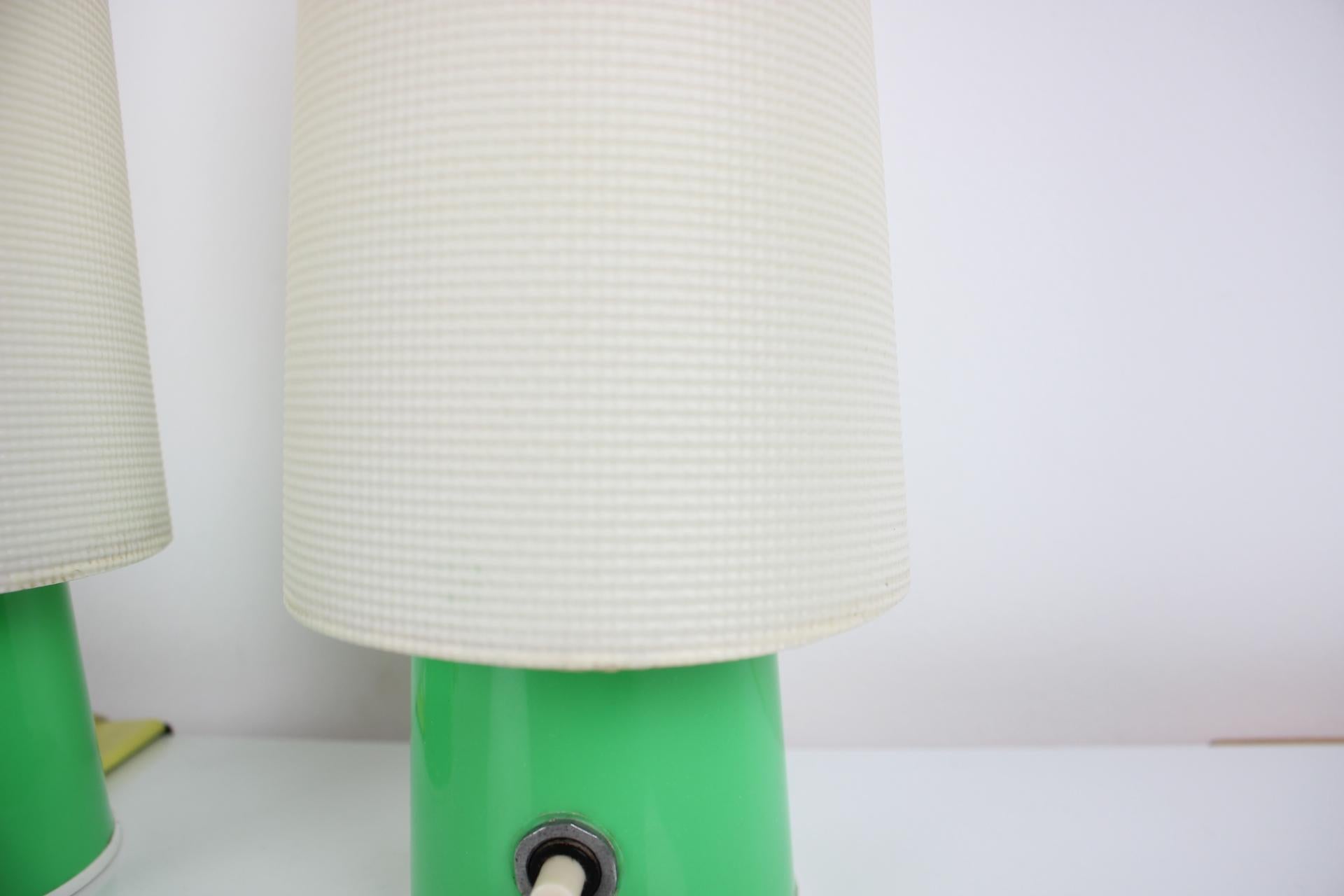 Plastic Mid-Century Table Lamps, 1970's