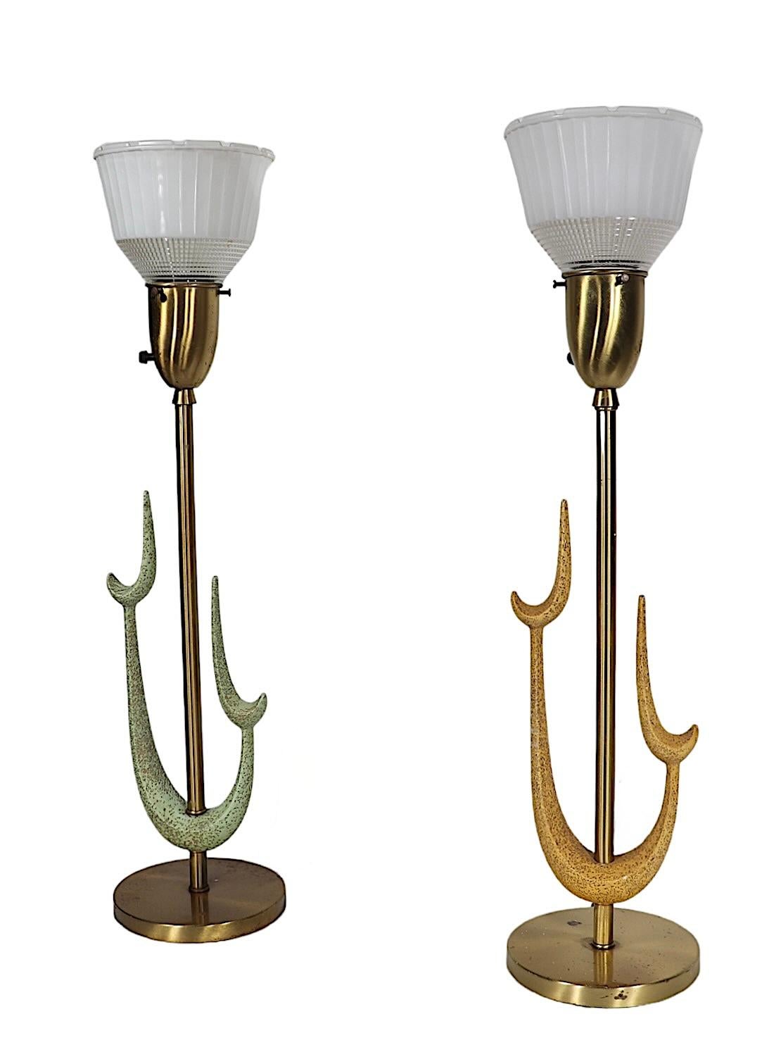 American Mid Century Table Lamps by Rembrandt c. 1950's 2 available  For Sale
