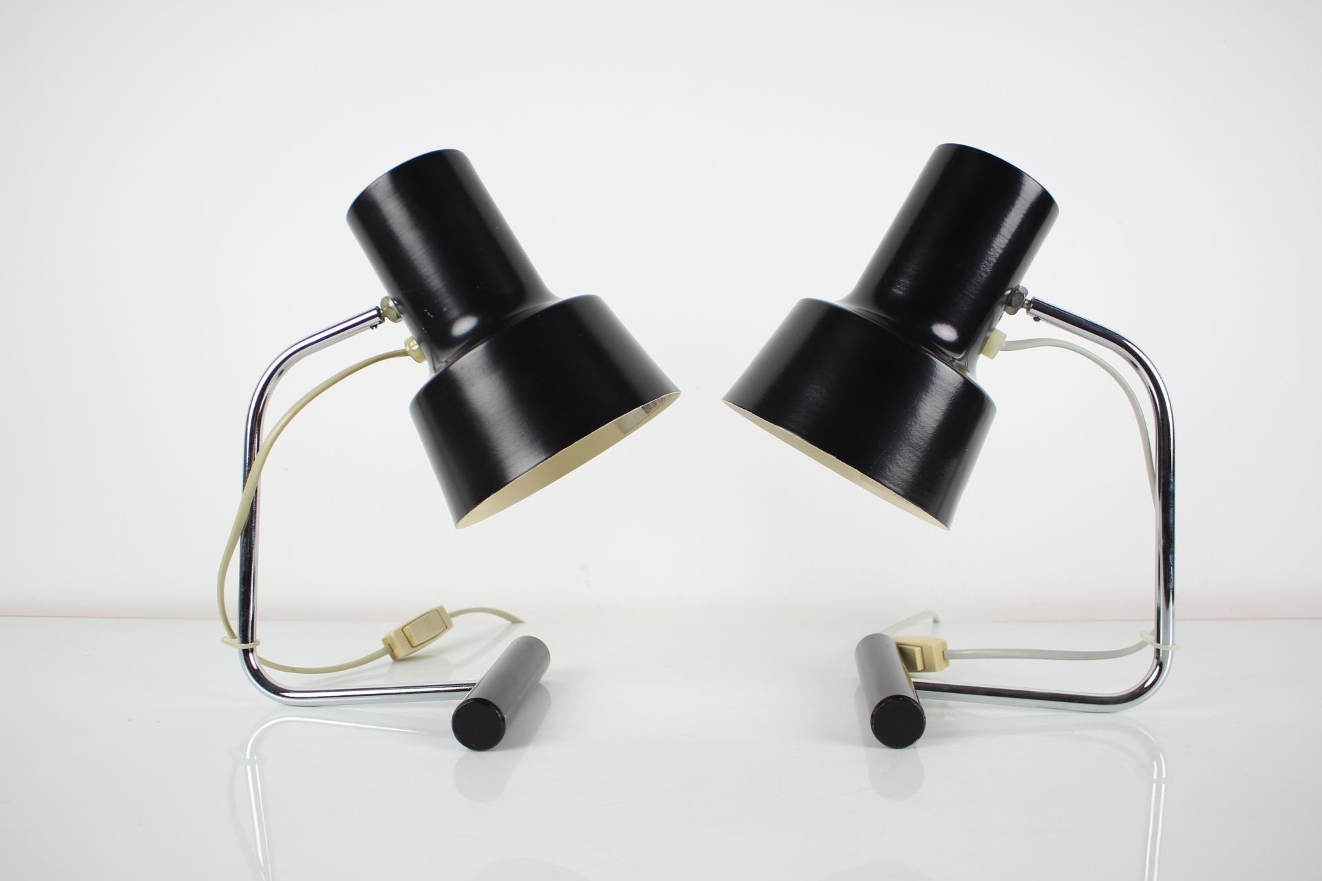 Mid-Century Modern Lampes de table du milieu du siècle conçues par Josef Hurka pour Napako, années 1970 en vente