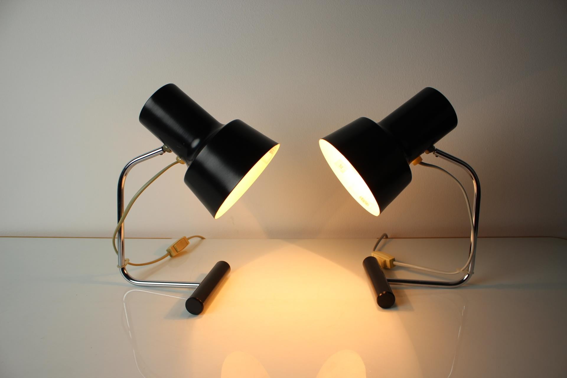 Milieu du XXe siècle Lampes de table du milieu du siècle conçues par Josef Hurka pour Napako, années 1970 en vente