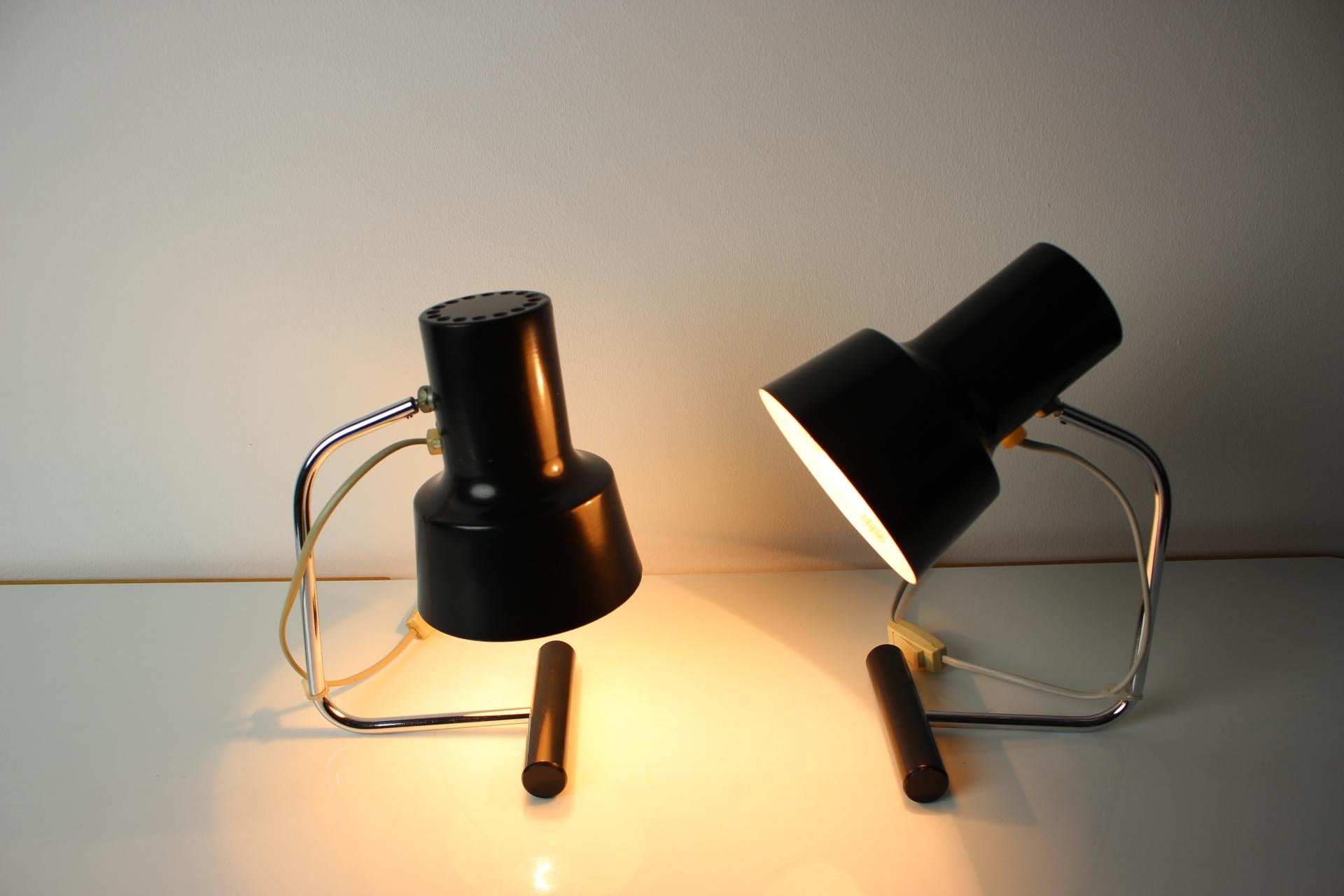 Métal Lampes de table du milieu du siècle conçues par Josef Hurka pour Napako, années 1970 en vente