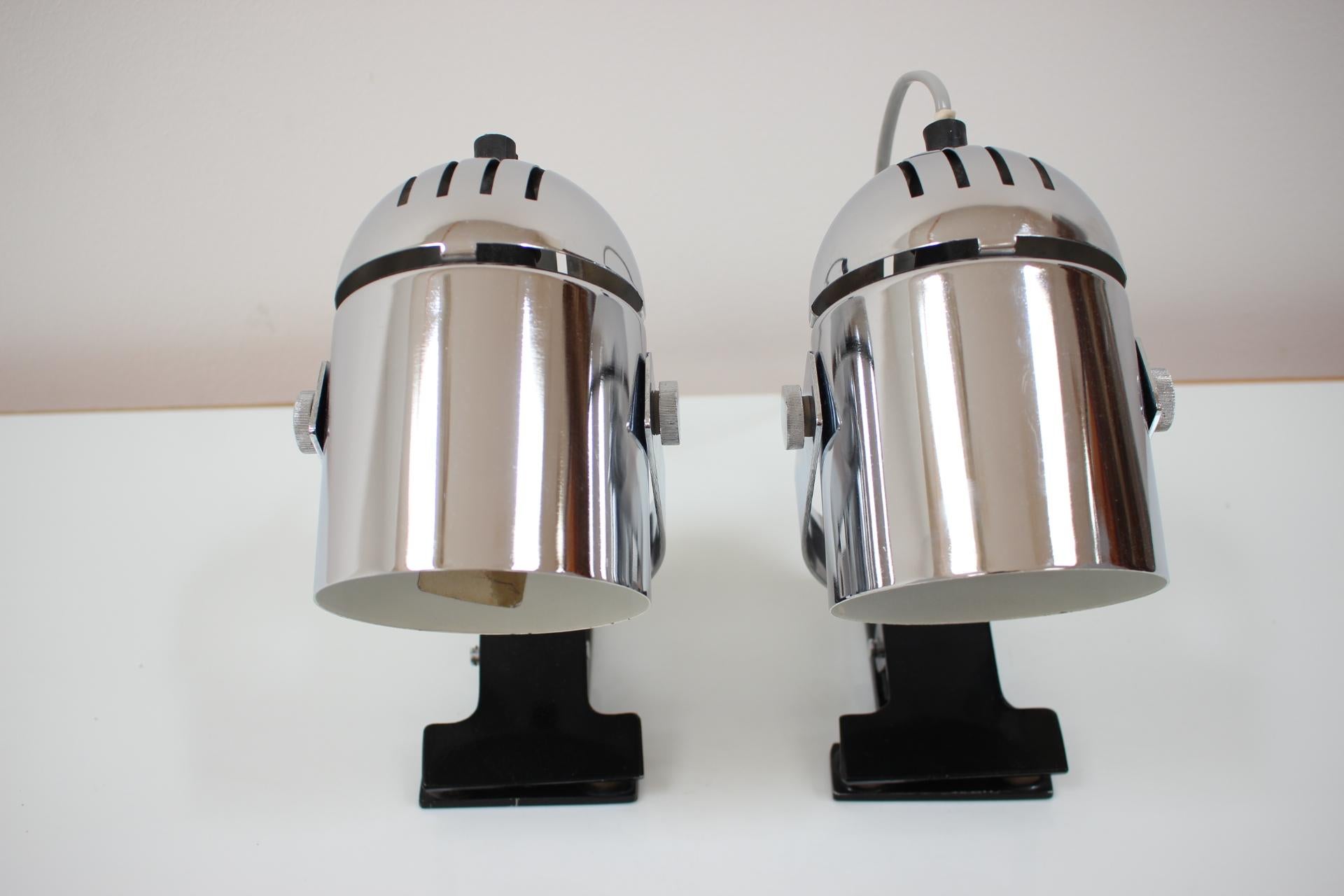Czech Mid-Century Table Lamps Designed by Stanislav Indra, 1970's For Sale