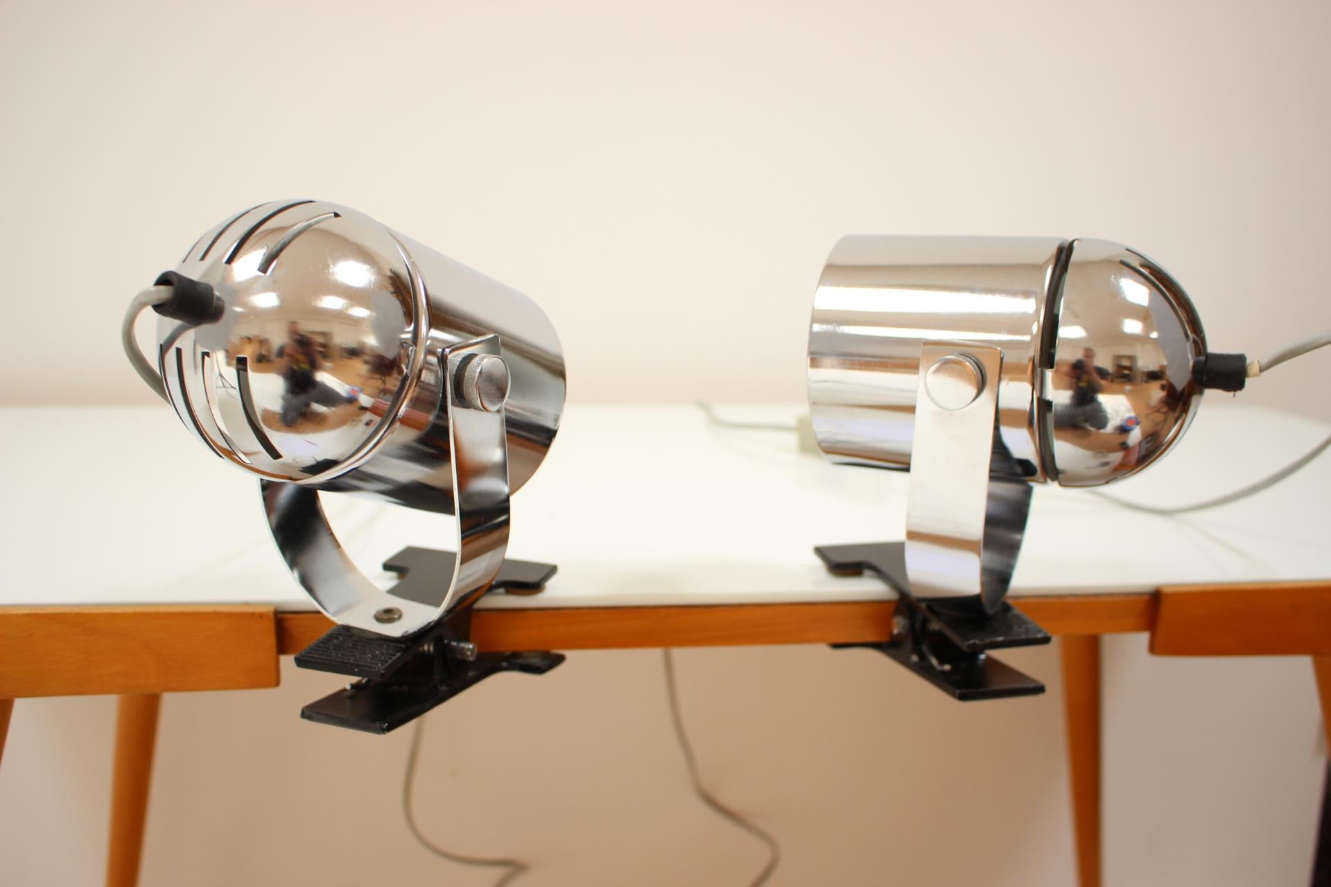 Late 20th Century Mid-Century Table Lamps Designed by Stanislav Indra, 1970's For Sale
