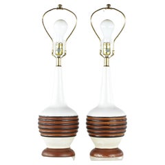 Retro Midcentury Table Lamps, Pair