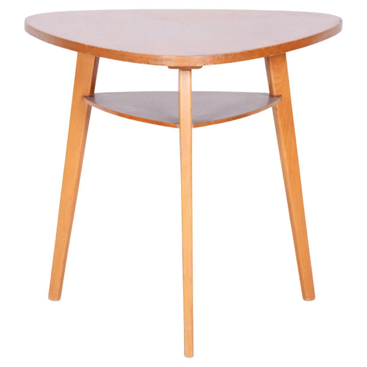 Tavolo di metà secolo, Made in Czechia, anni '50, Condizioni originali, Beech & Oak