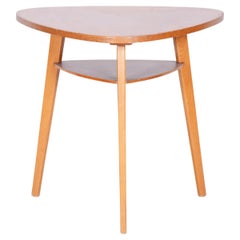 Mid Century Table, Made in Czechia, 1950s, Original Condition, Beech & Oak
