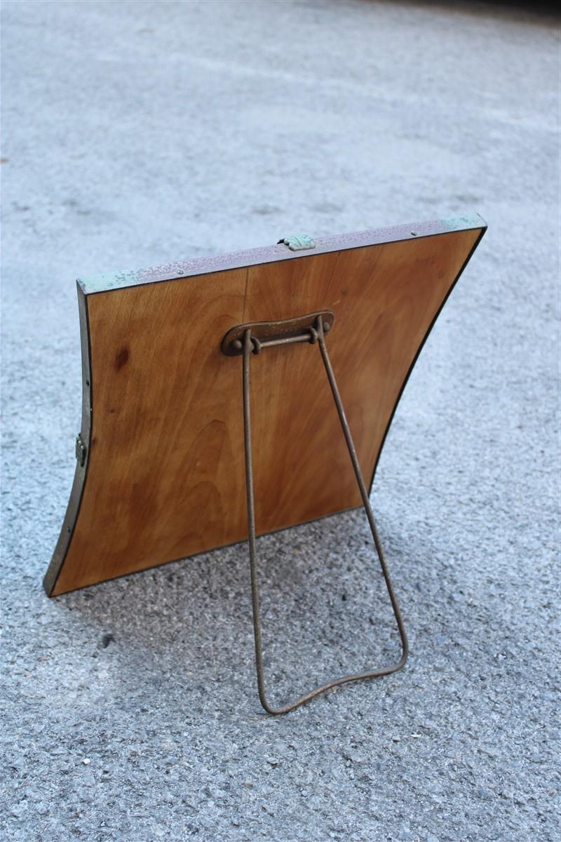 Mid-20th Century Midcentury Table Mirror Brass Gold Italian Design 1950s Leaves For Sale